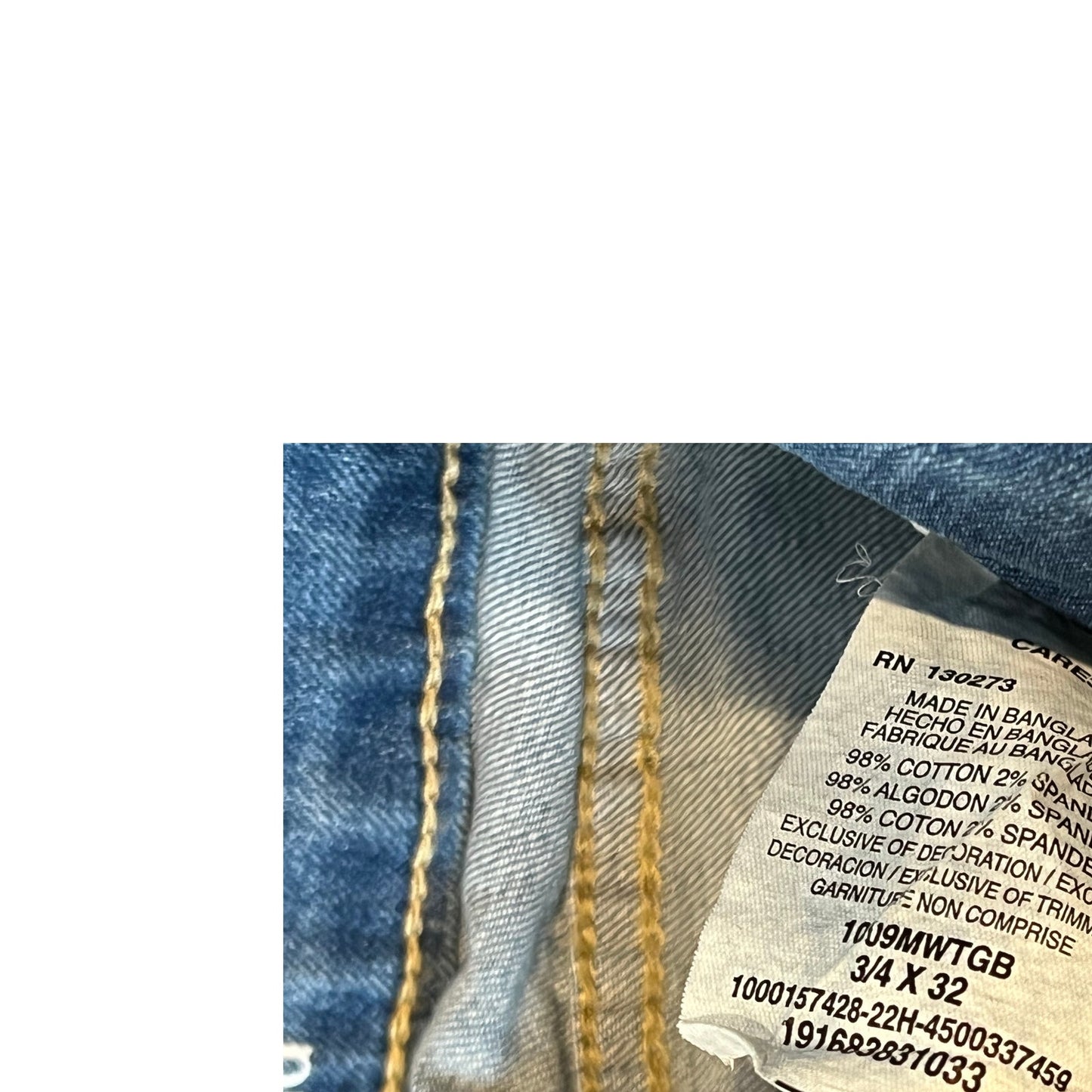 Wrangler Straight Leg Jeans Woman Size 3/4 32 Inseam