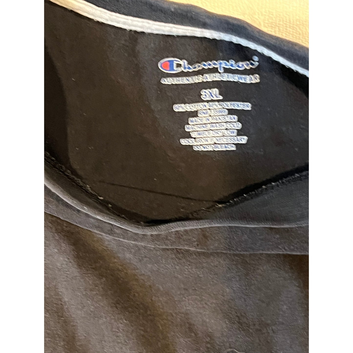 Champion Logos Black Gray T-Shirt Mens 3XL
