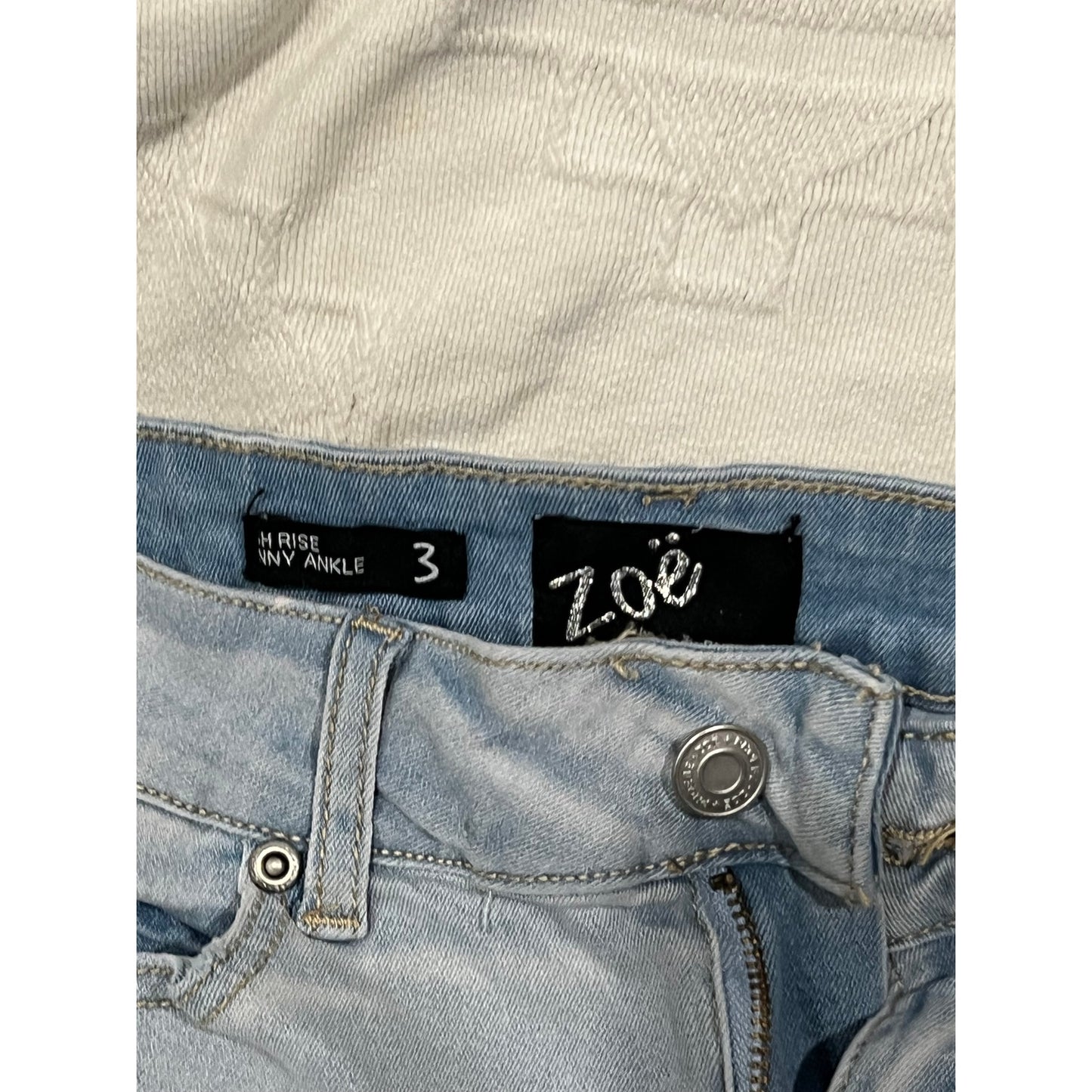 Jean skinny taille haute cheville Zoe pour femme, taille 3