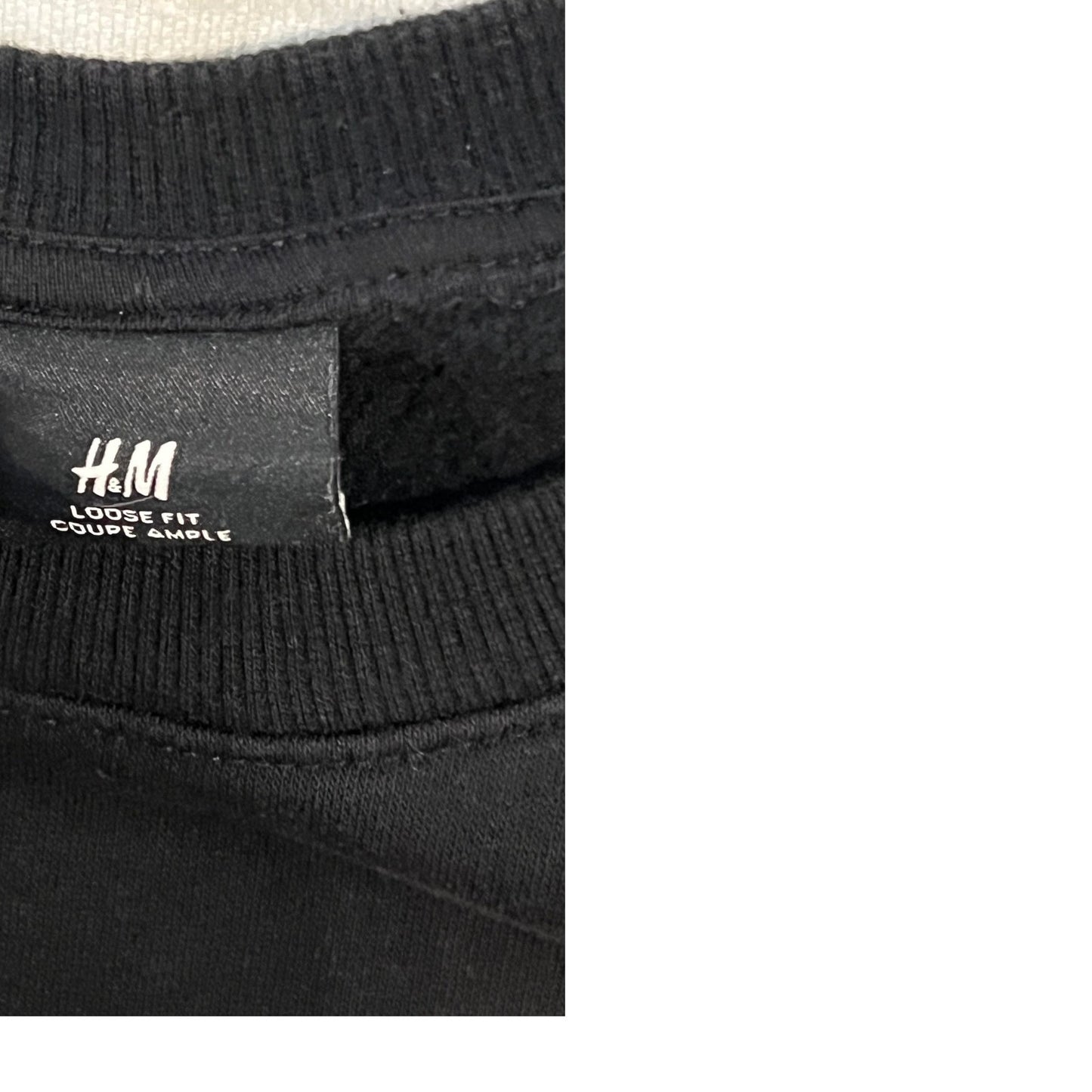H&M Men's Crewneck Sweatshirt - Black - Size XL