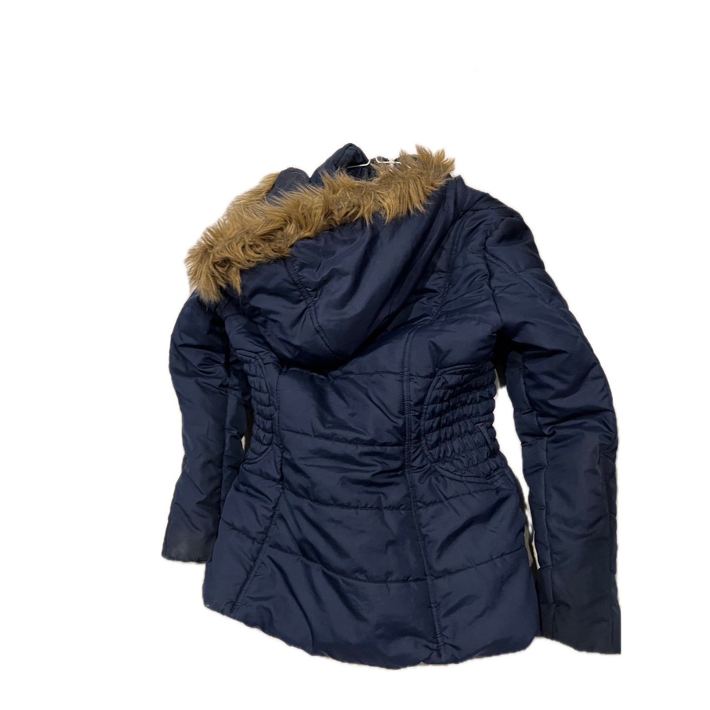 Rampage Thigh Length Hooded Faux Fur Puffer Jacket Womans L