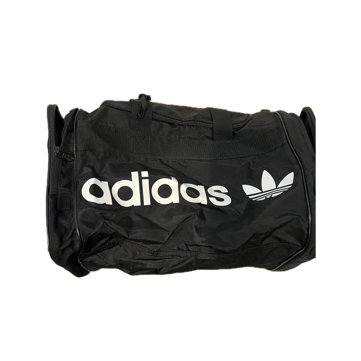 Adidas Defender Small Black White Duffel Gym Bag 18x10x10