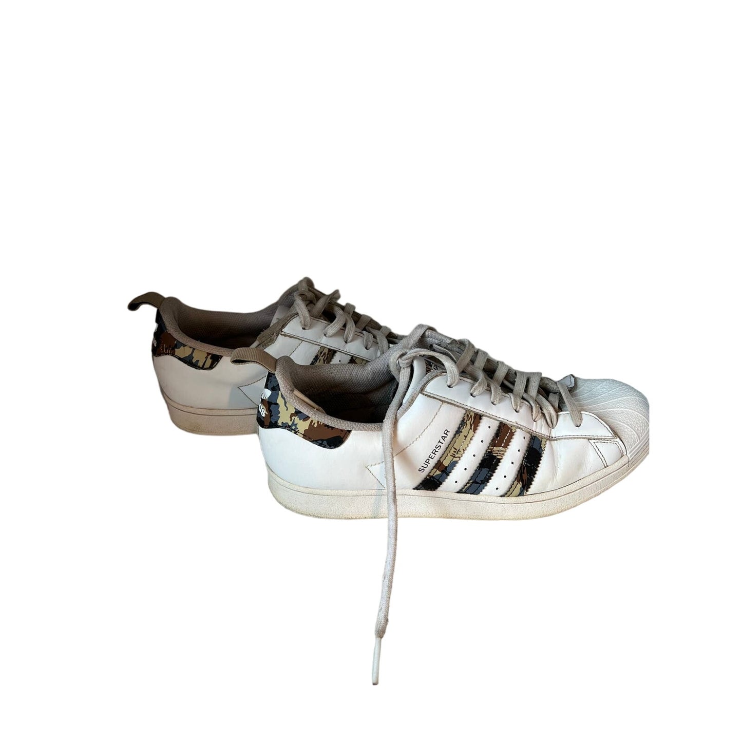 adidas Superstar White Savanna Camo Mens 11