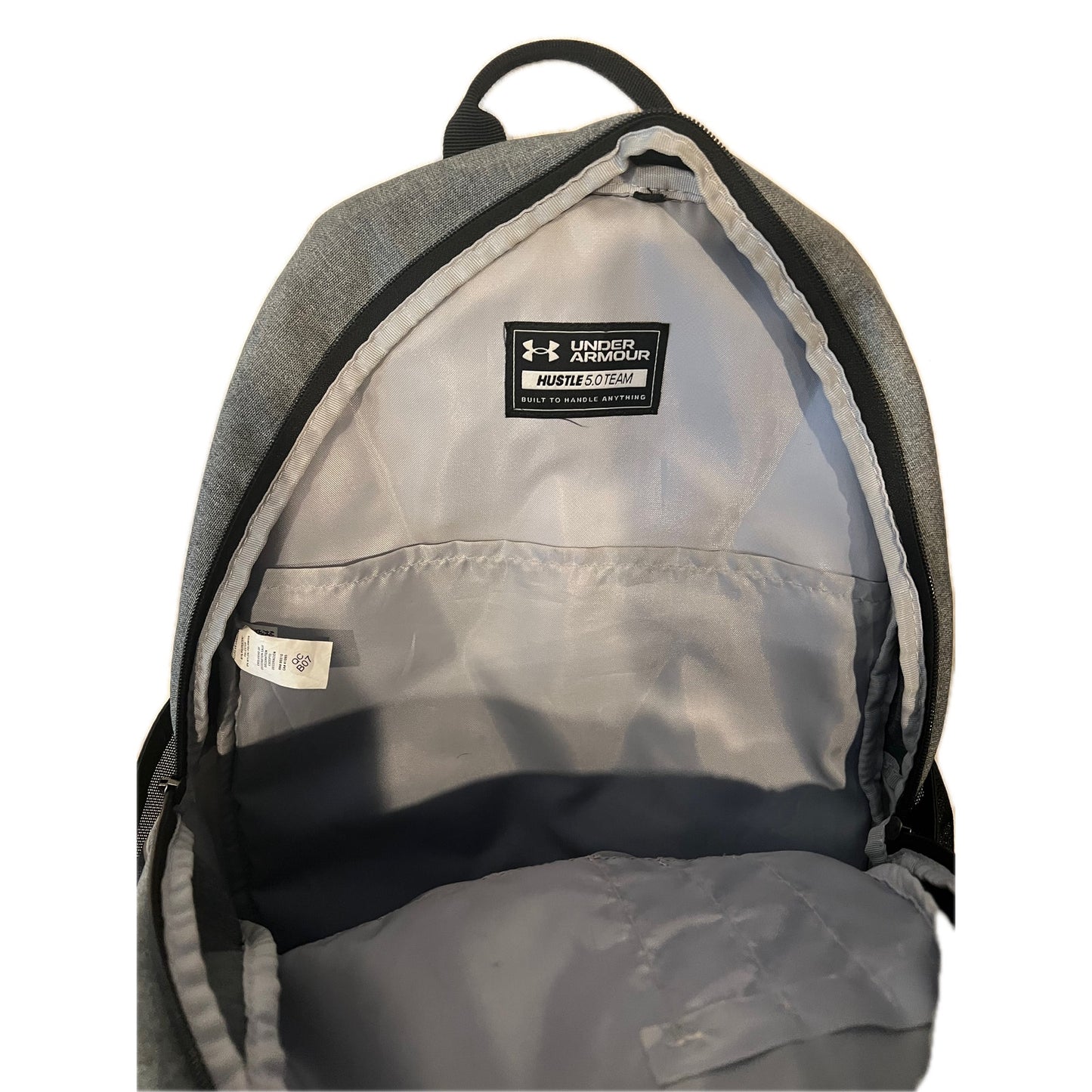 Under Armour Gray Black Hustle 5.0 Backpack