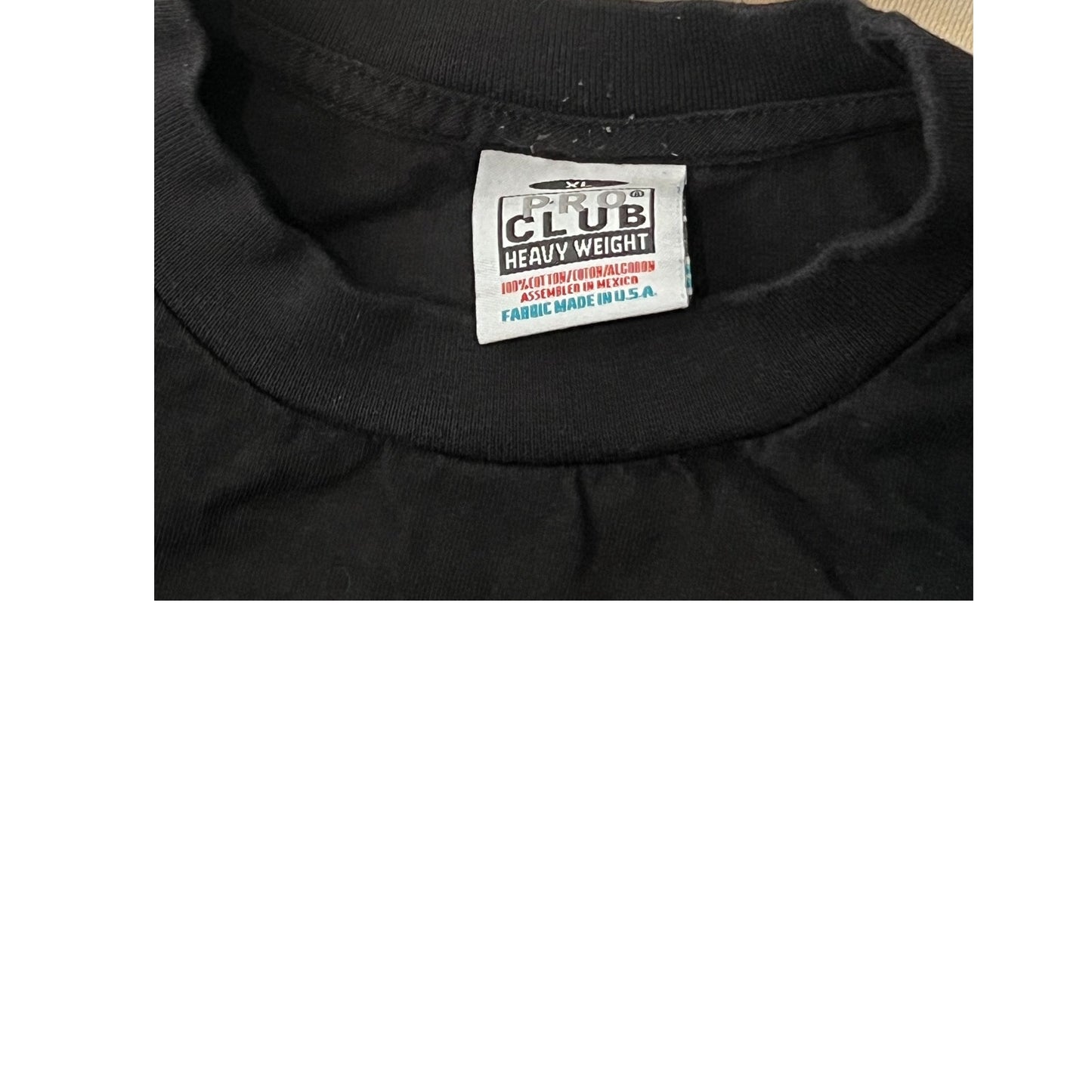 T-shirt homme Pro Club Heavy Weight noir taille XL