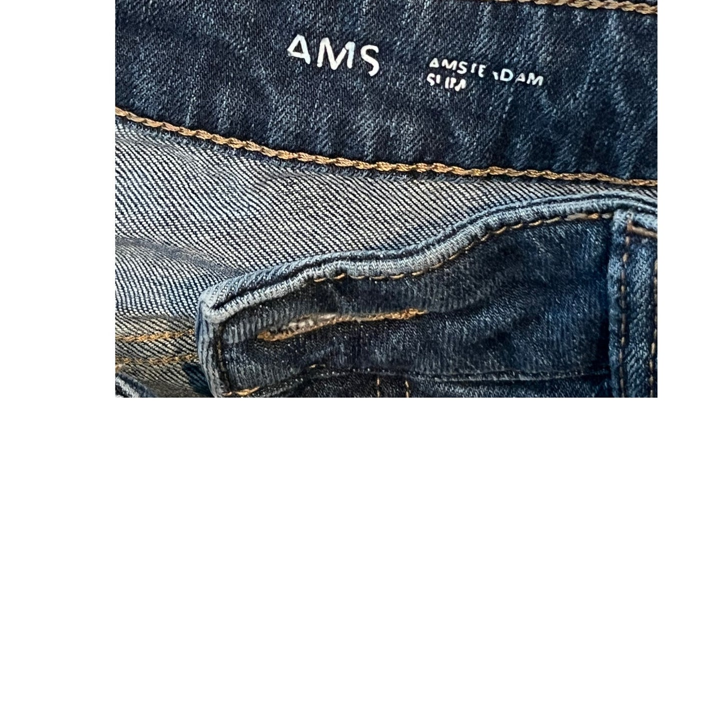 Jean coupe slim Warp + Weft AMS Amsterdam, homme, 35x30