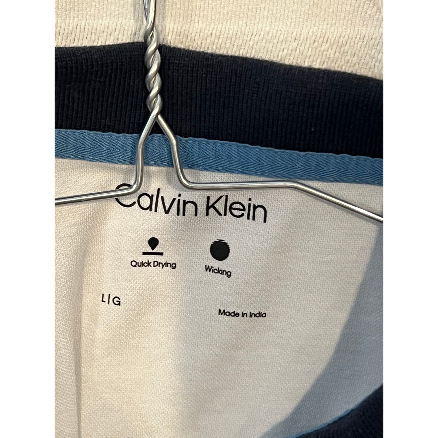 Calvin Klein quick drying wicking Polo Shirt Mens L