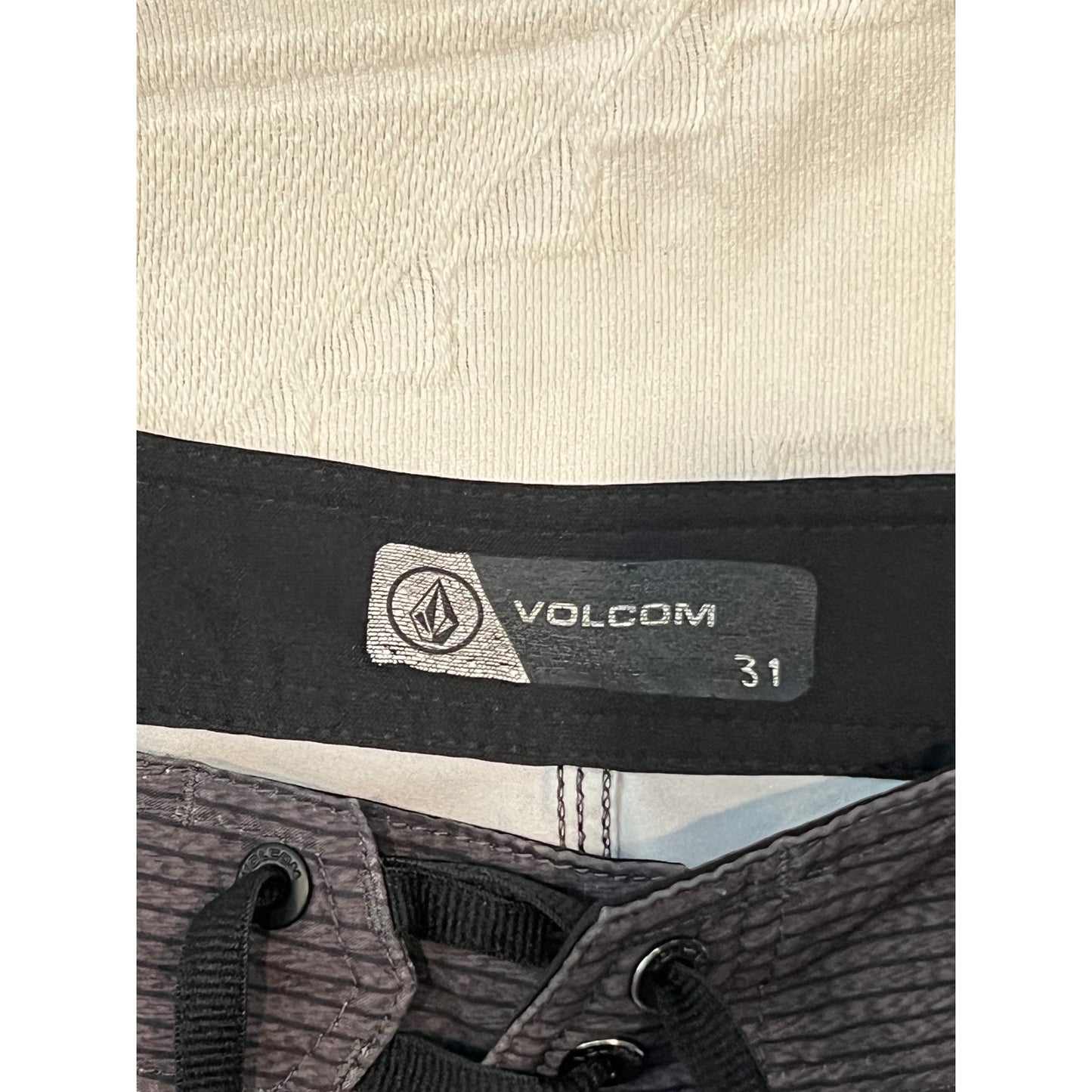 Volcom Charcoal Gray Flat Front Shorts Mens W 31