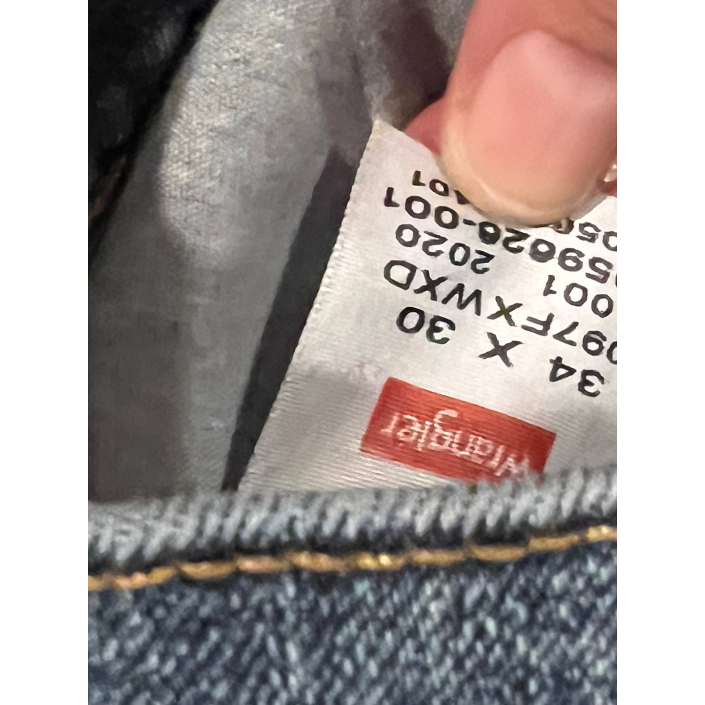 Wrangler Authentics Straight Leg Blue Jeans Mens 34x30