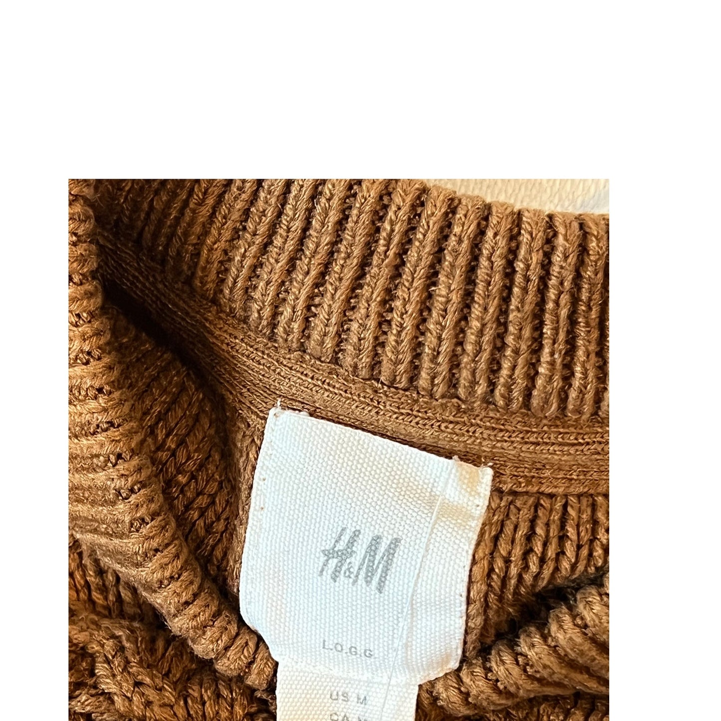 H&M LOGG Knit Mock Neck Sweater Mens M