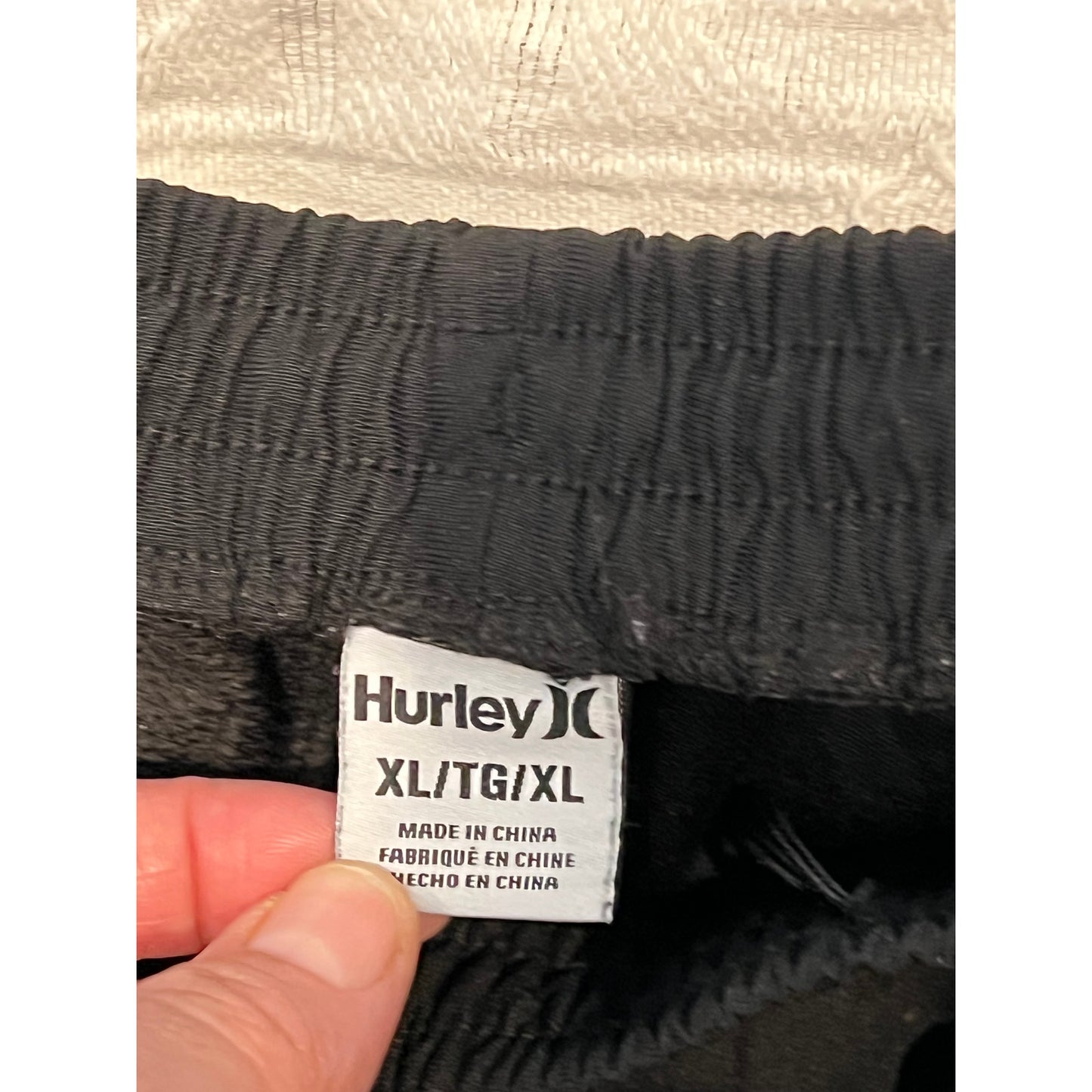 Hurley Black Thin Track Pants Joggers Mens XL