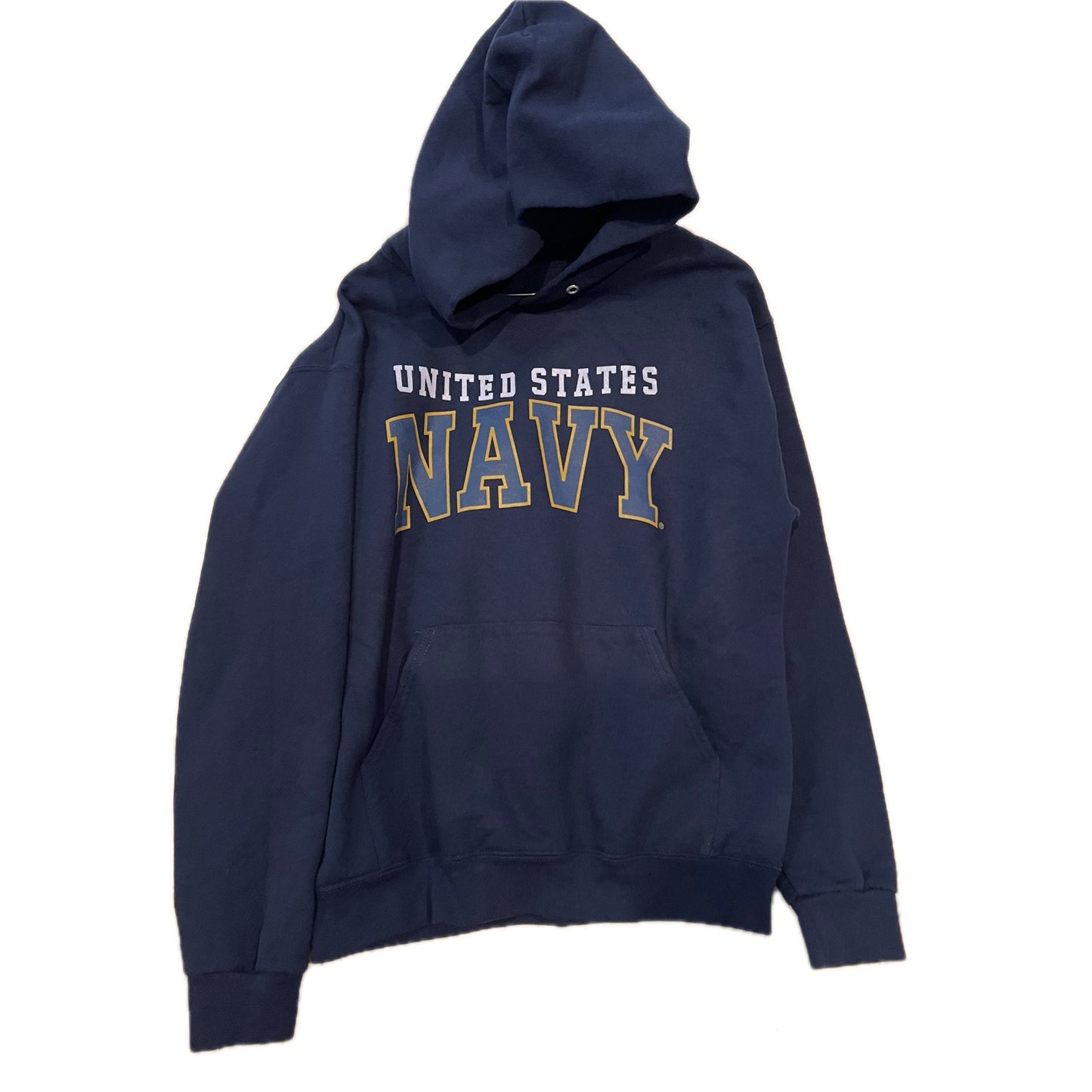 Jerzees US Navy Blue Pullover Hoodie Sweatshirt - Size M