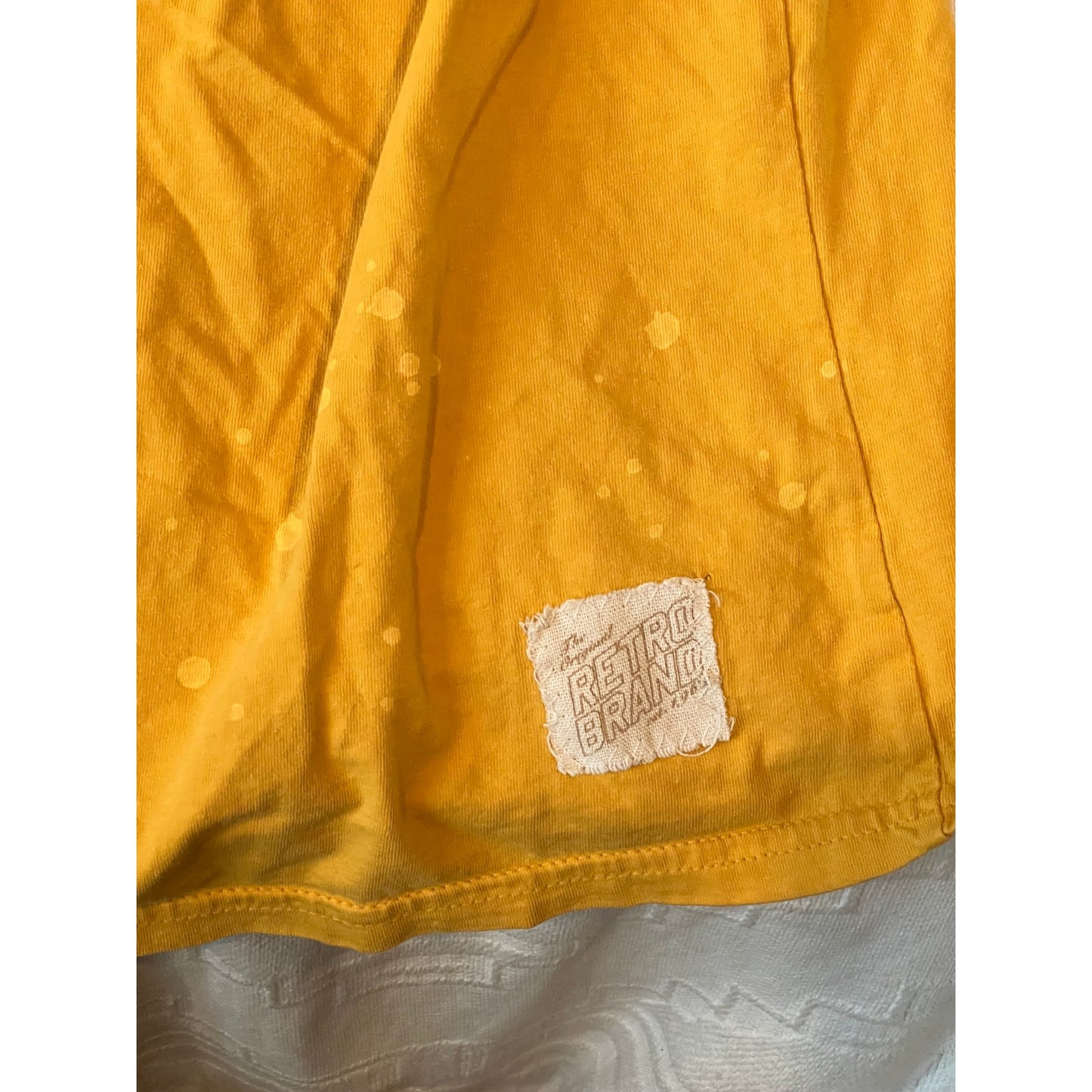 Retro Brand "Forks Up Los Diablos" Yellow T-Shirt Mens XL