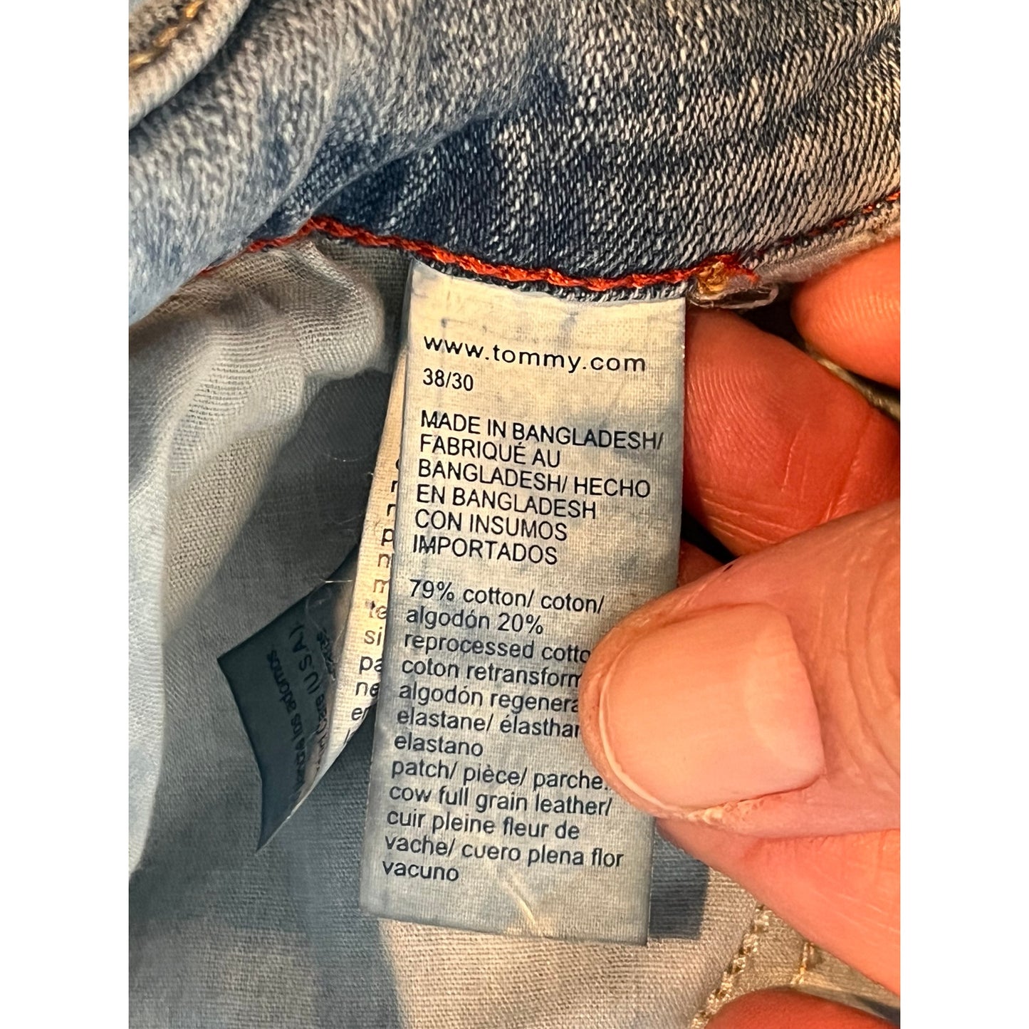 Tommy Hilfiger Straight Fit Jeans Mens 38x30