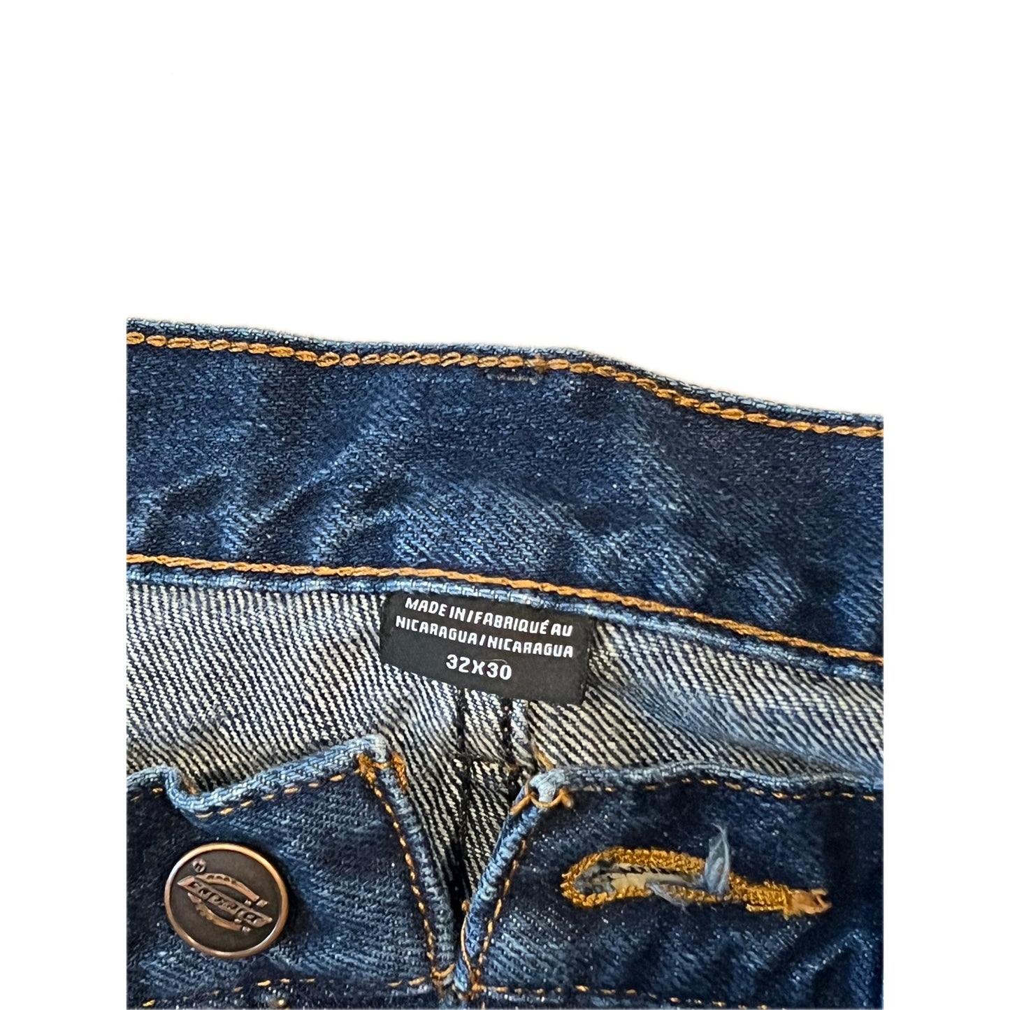 Dickies Straight Fit Blue Jeans Mens 32x30