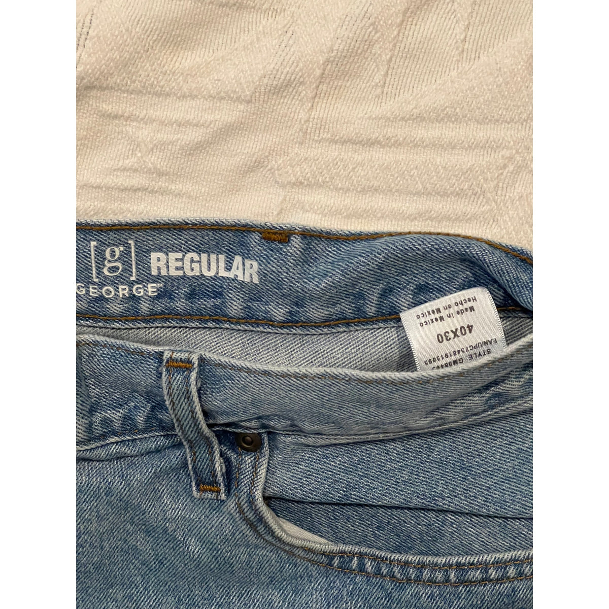 George Regular Mens Blue Jeans Mens 40x30