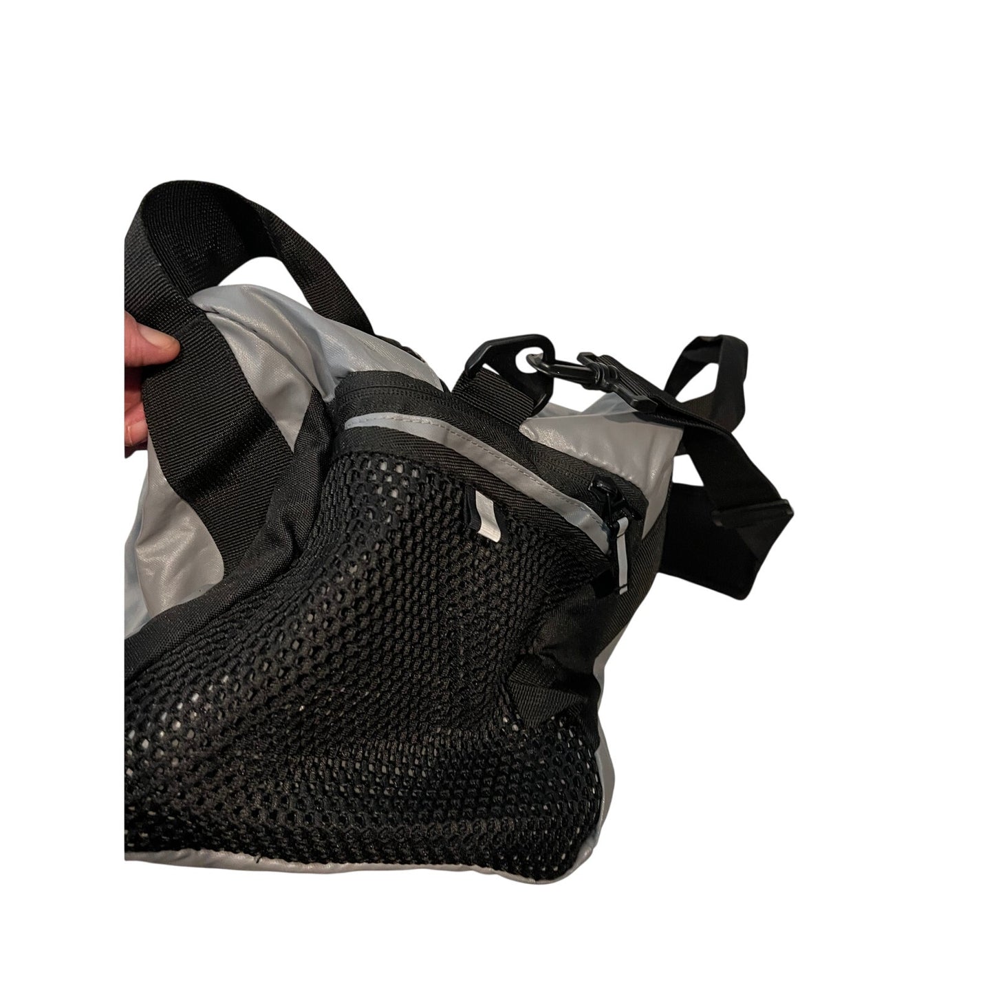 Nike Gray Black Gym Duffel Bag 18x10x10