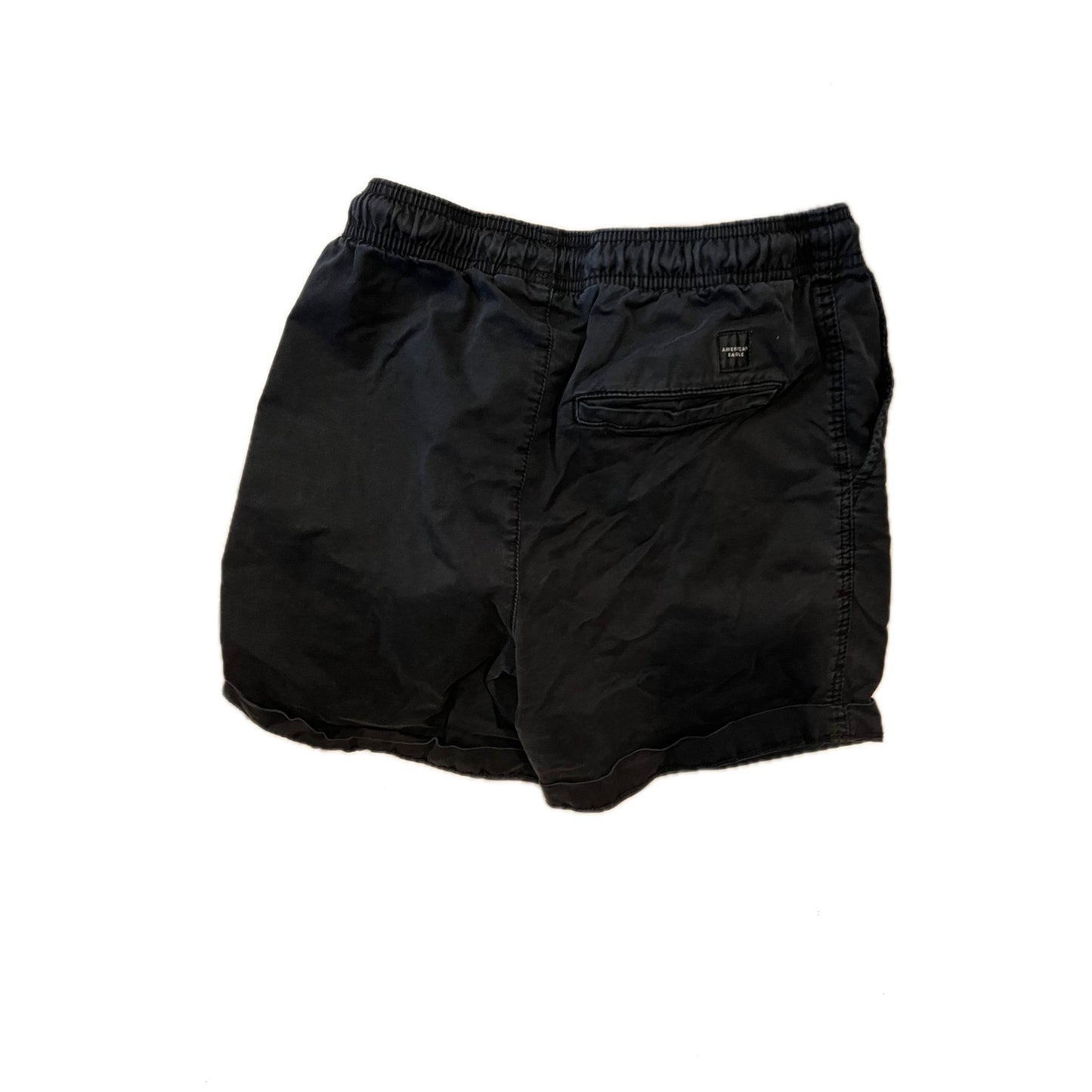 American Eagle Drawstring Black Casual Shorts Mens XS