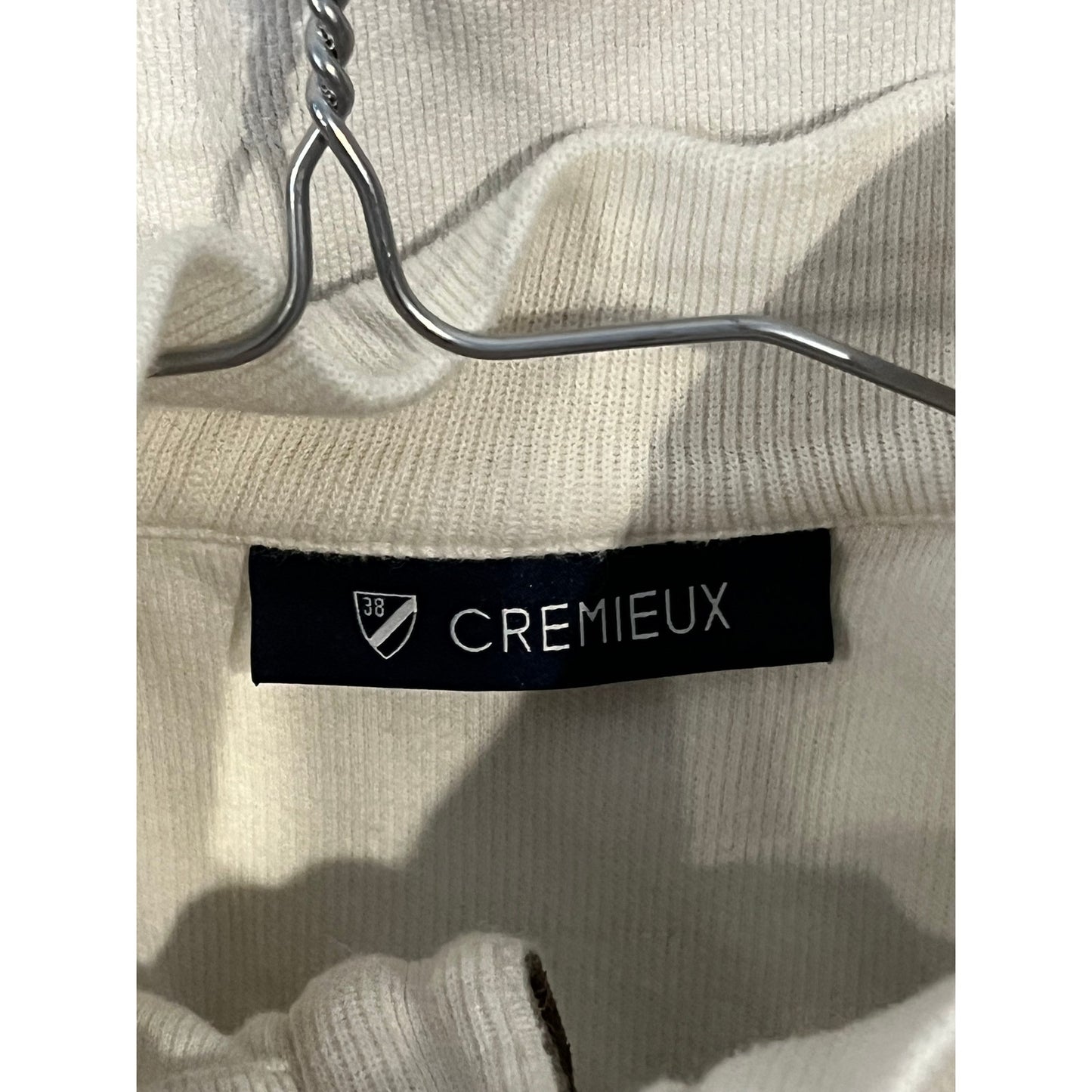 Cremieux 1/4 Button Knit Sweater Creme Mens M