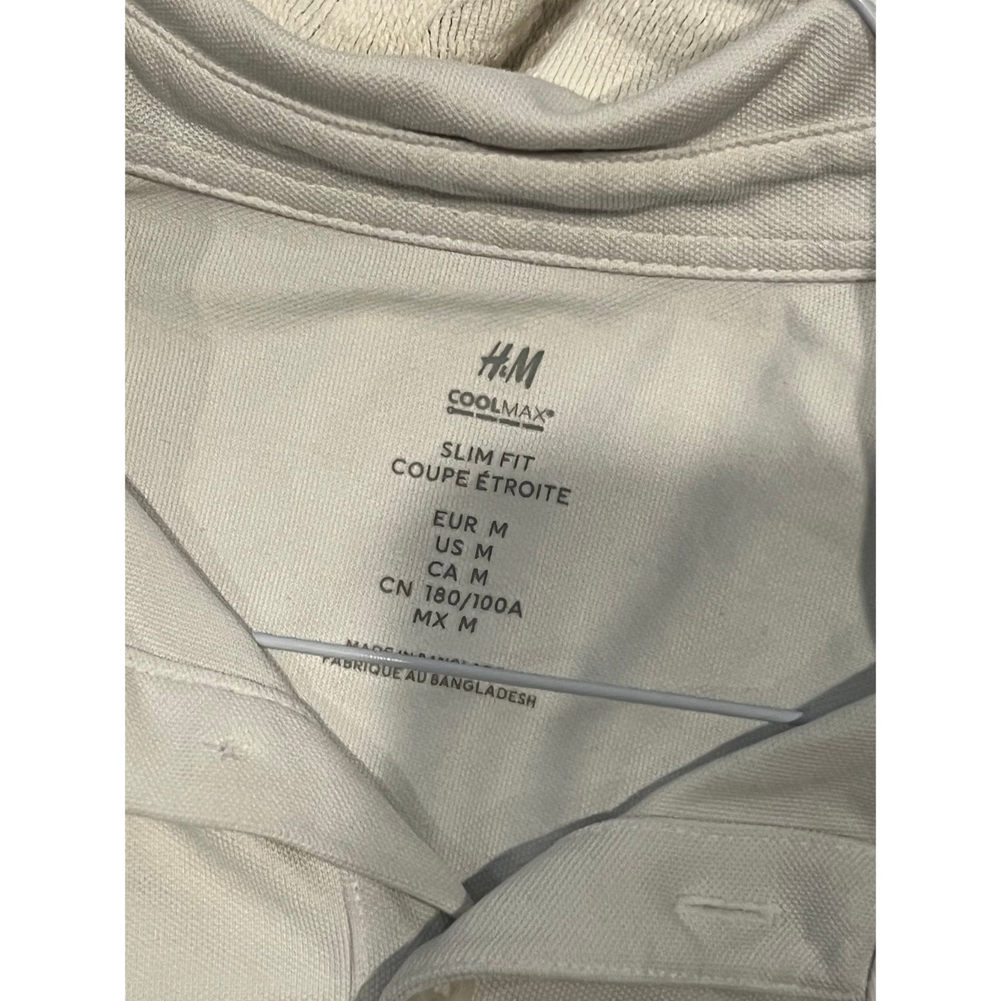 H&M Regular Fit Cotton Polo Type Shirt, Mens M
