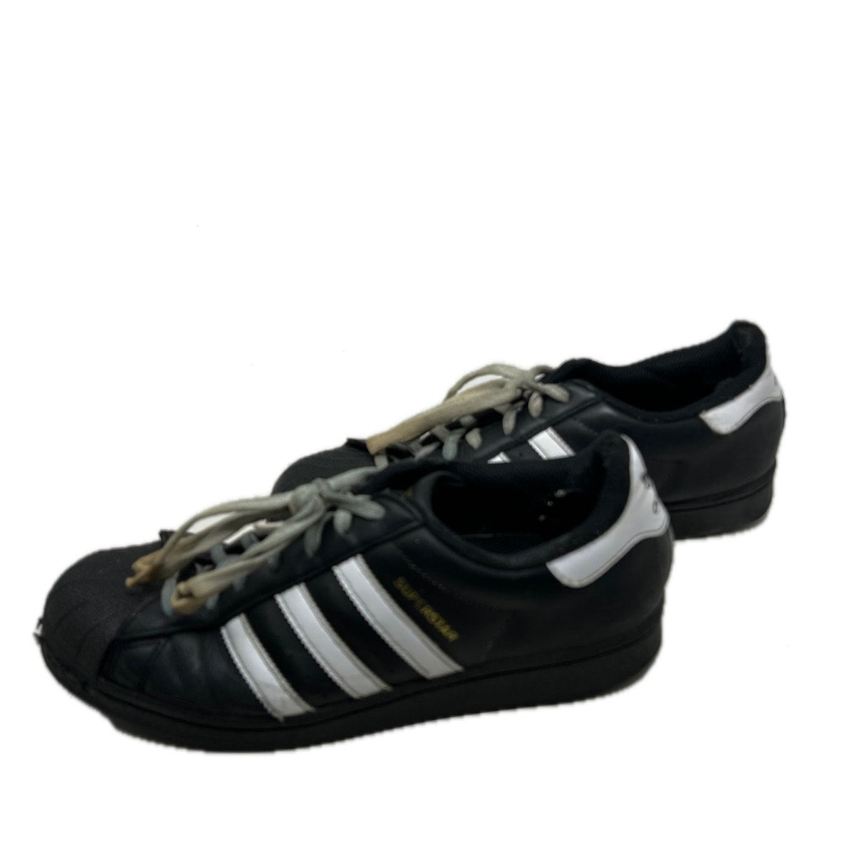 adidas Superstar Core Black Cloud White Gold Mens 8.5