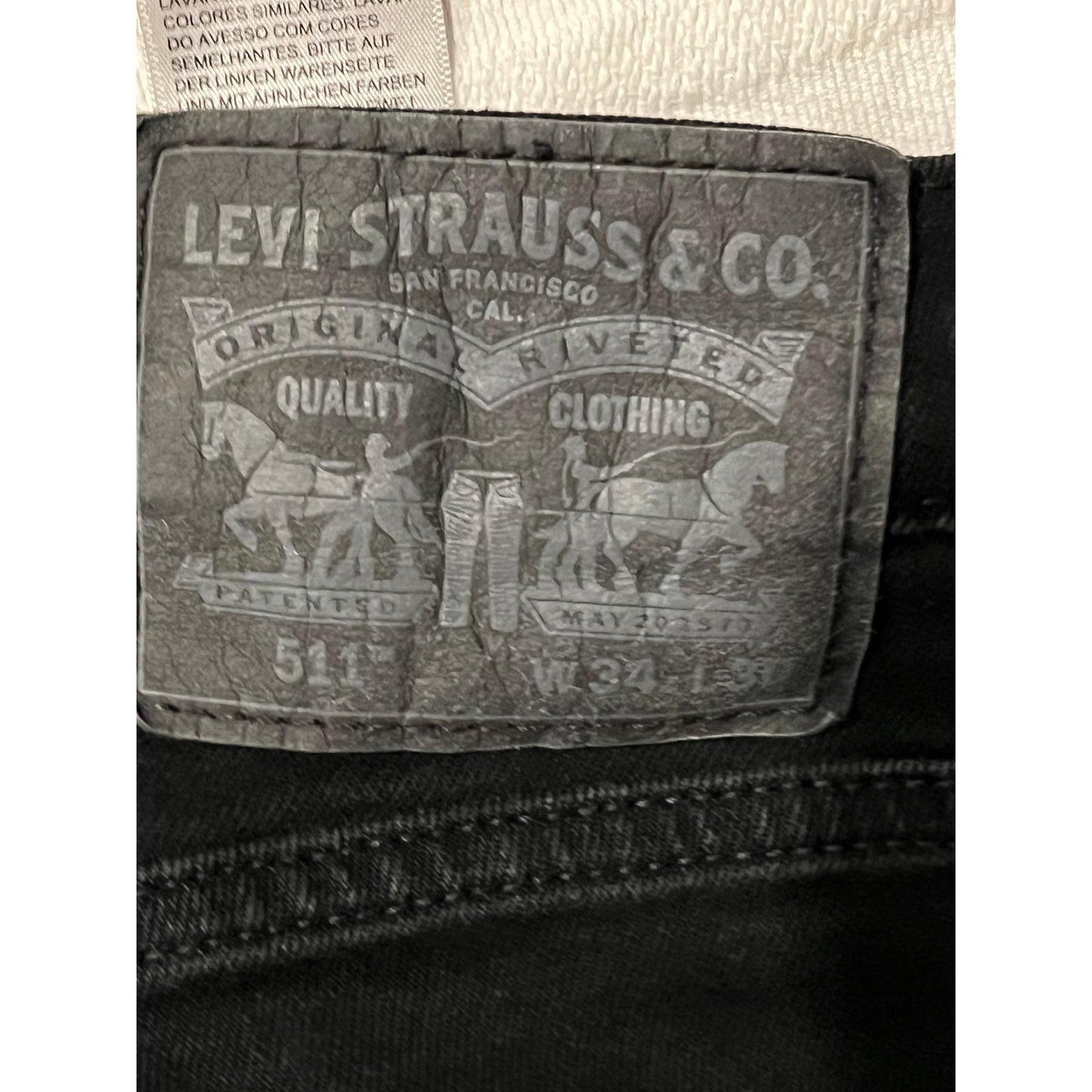 Levi's Jeans Negro Corte Ajustado 511 Hombre 34x30
