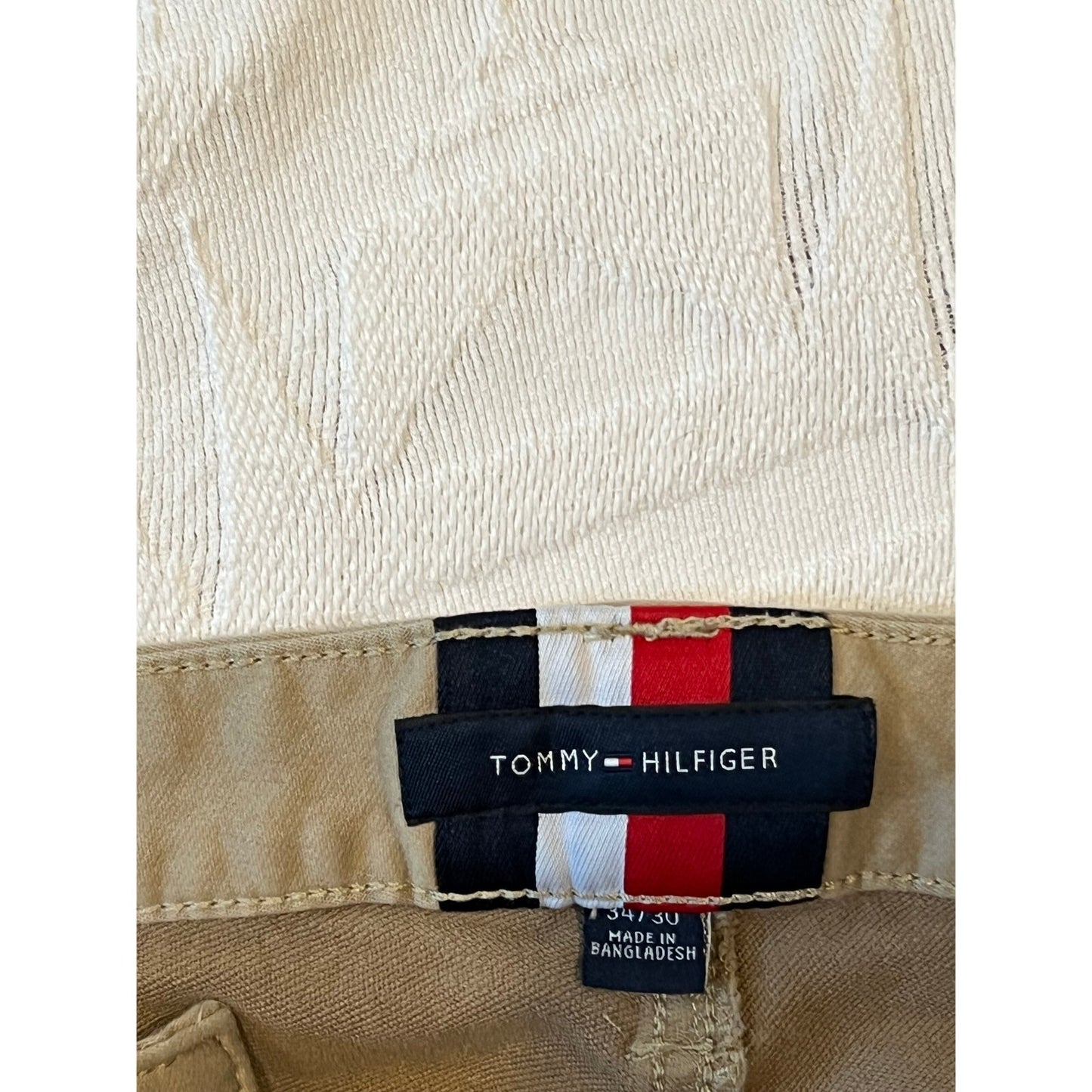 Tommy Hilfiger Straight Beige Fit Jeans Mens 34x30