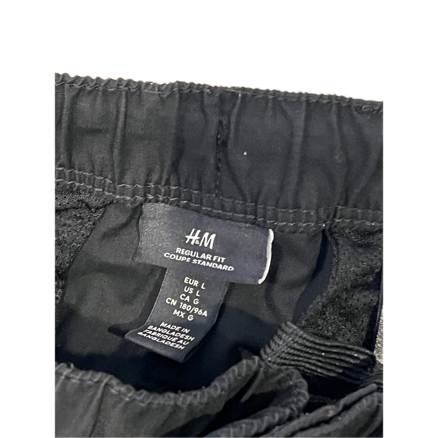 H&M Baggy Black Cargo Pants Mens L