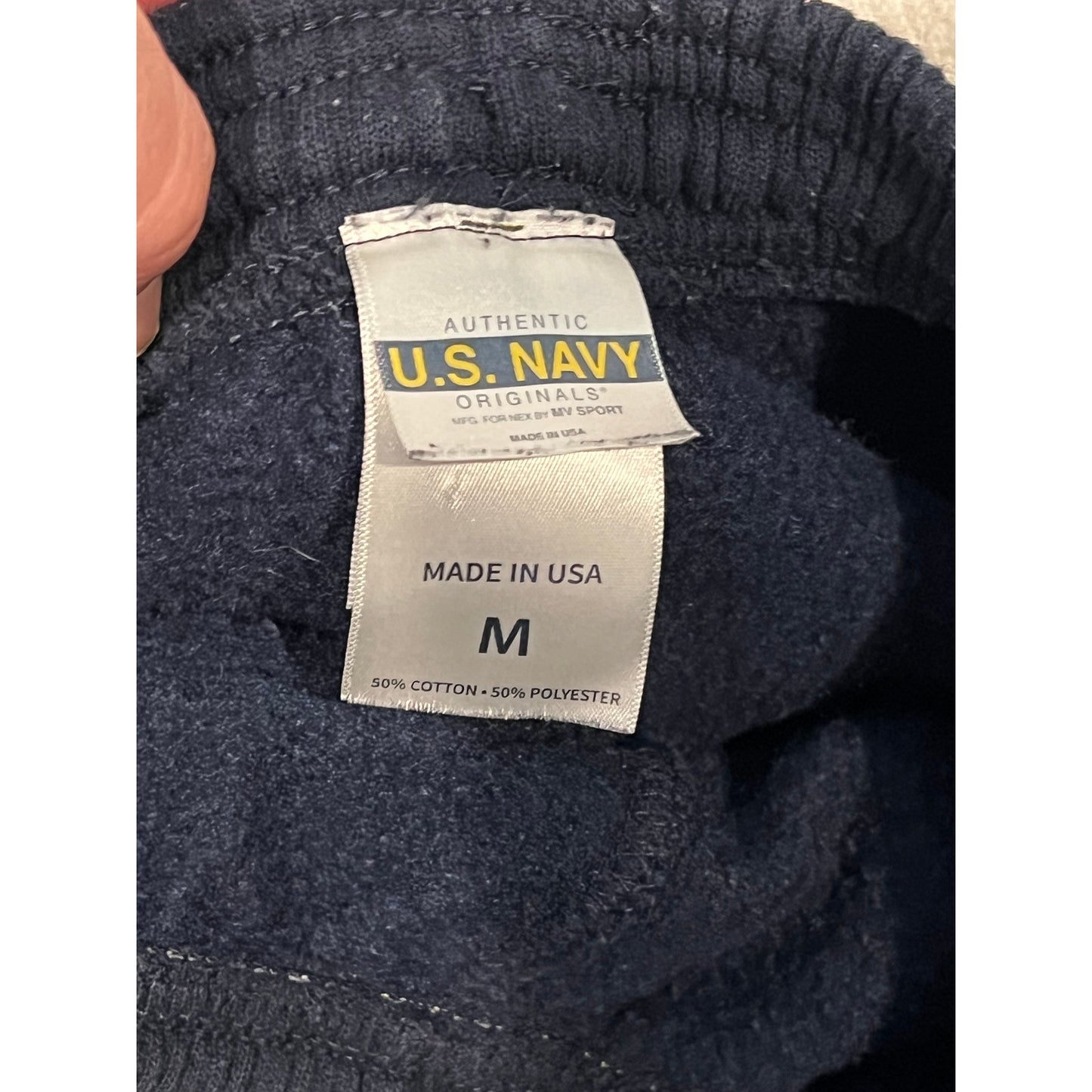 MV Sport US Navy Jogger Sweat Pants Mens Small