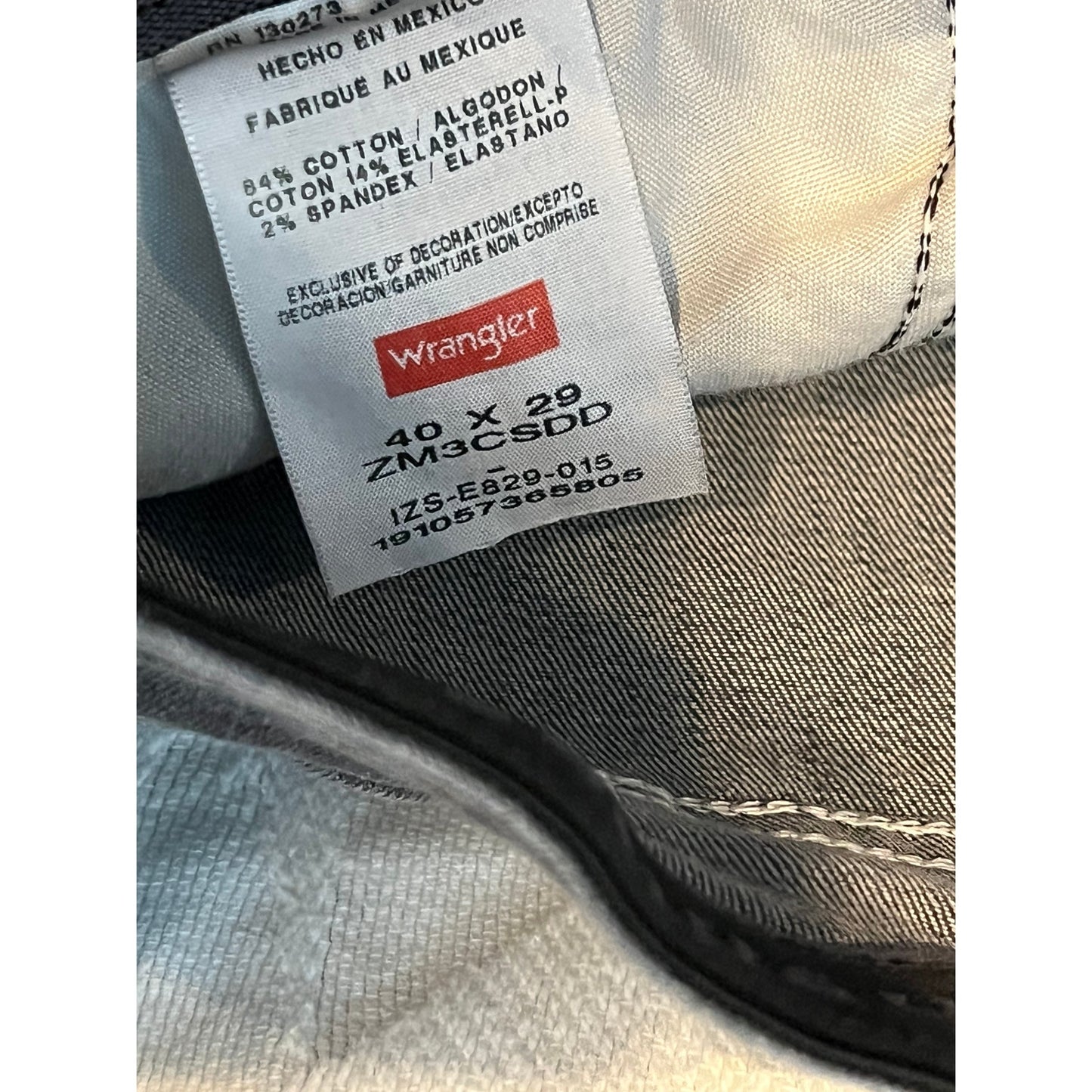 Wrangler Jean coupe droite Authentique Noir Homme 40x29