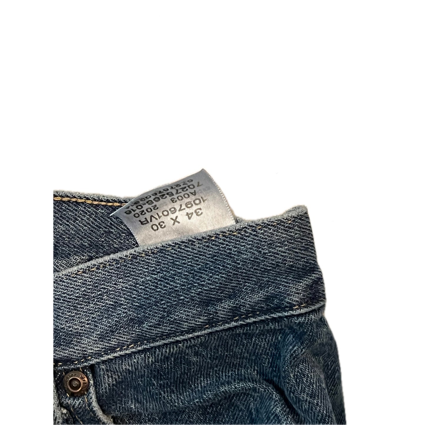 Wrangler Straight Leg Blue Jeans Mens 34x30