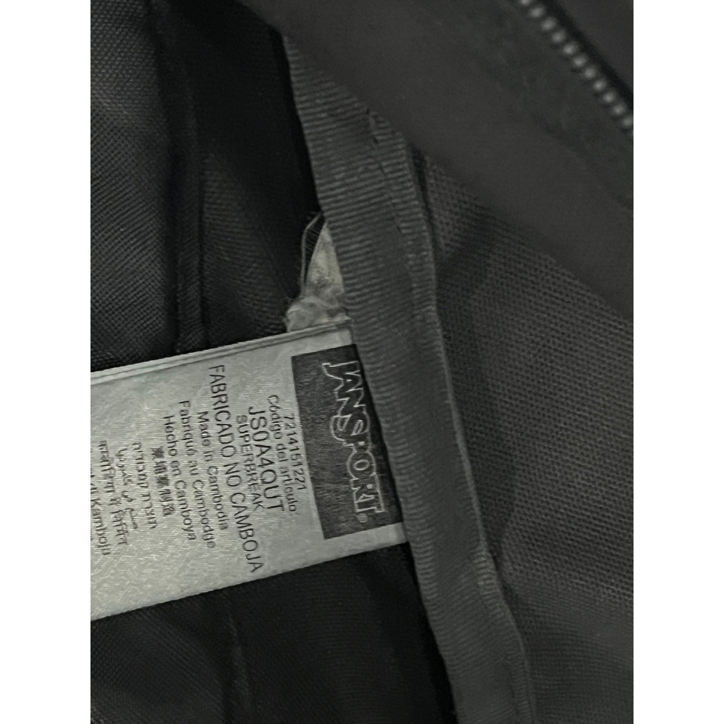 JanSport Superbreak Gray Black Daily Backpack