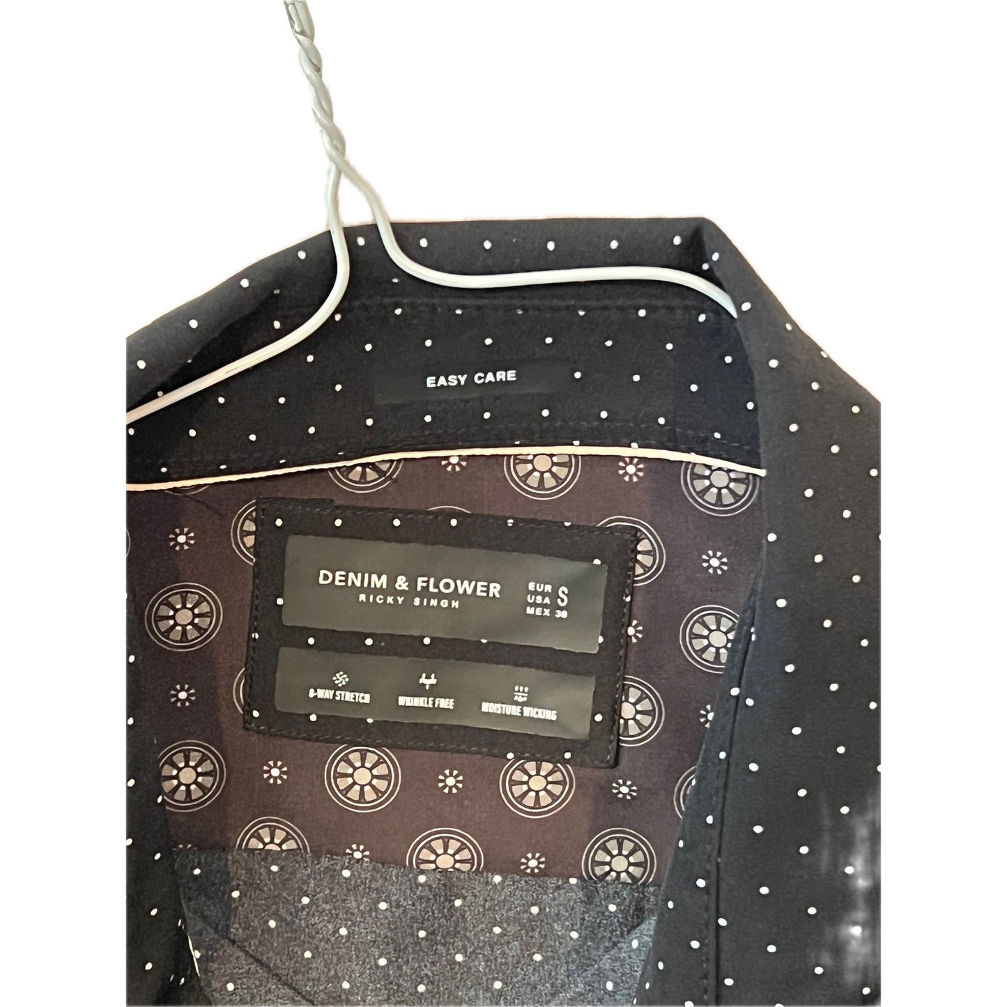 Denim & Flower Ricky Singh Short Sleeve Button Shirt Mens Sm