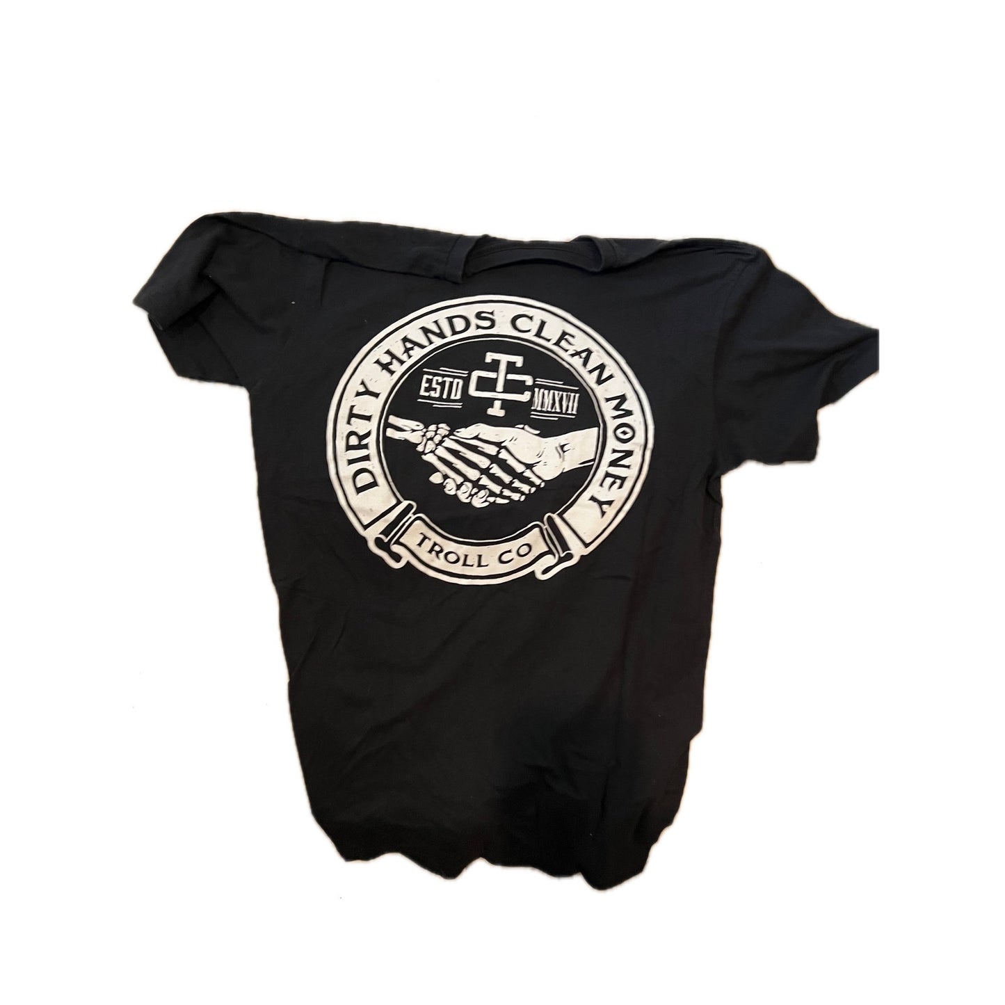 Troll Co Dirty Hands Clean Money Black TShirt Mens L