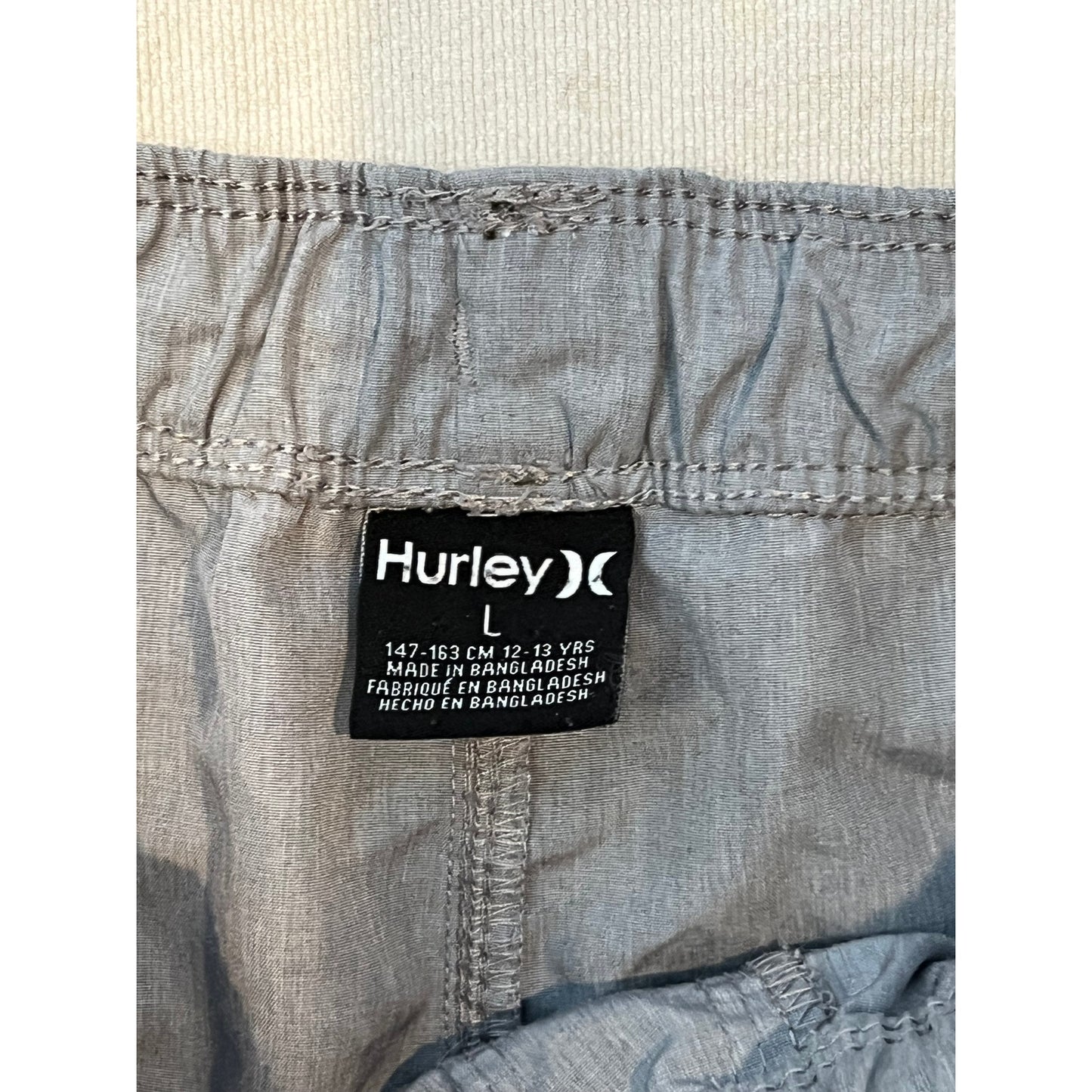 Hurley Gray Casual Shorts Boys Large 12-13 Yrs