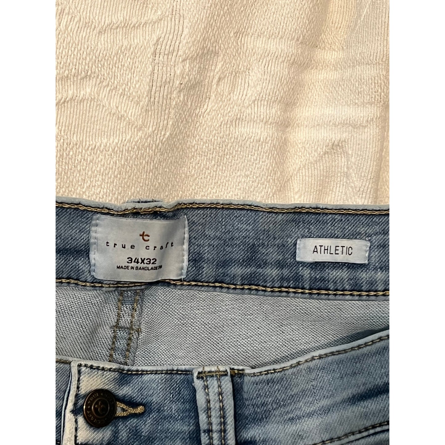 True Craft Athletic Blue Jeans Mens 34x32
