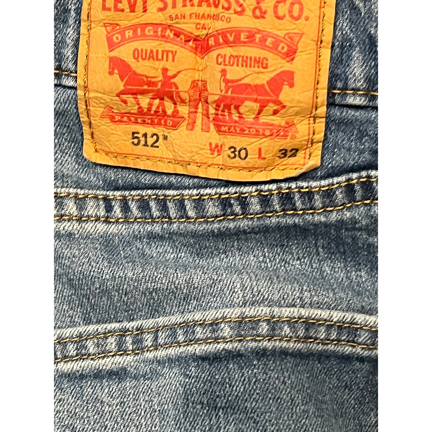 Levi's 512 Blue Jeans Curvy Fit Classic Rise Womans 30x32