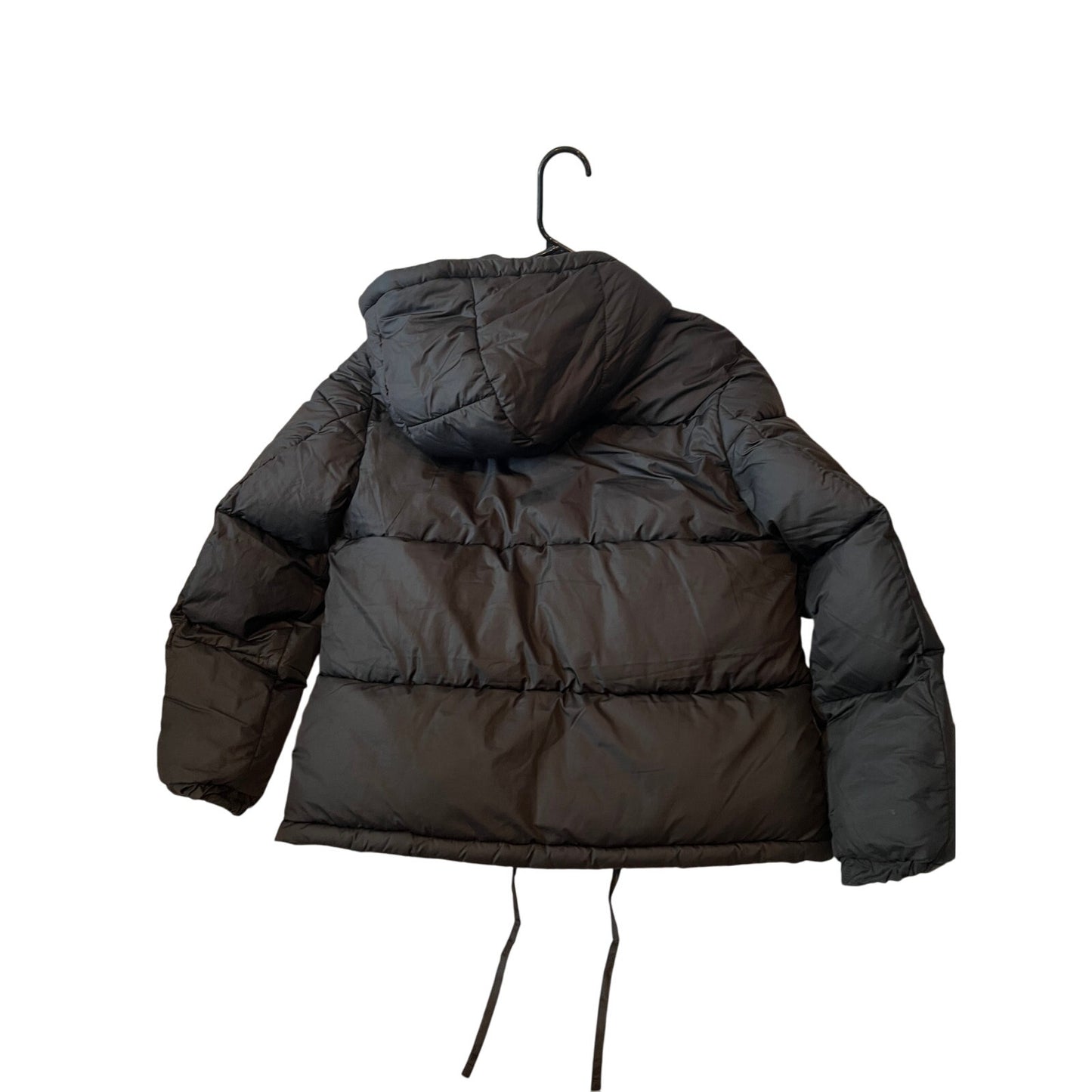 H&M Black Hooded Puffy Jacket Mens XS
