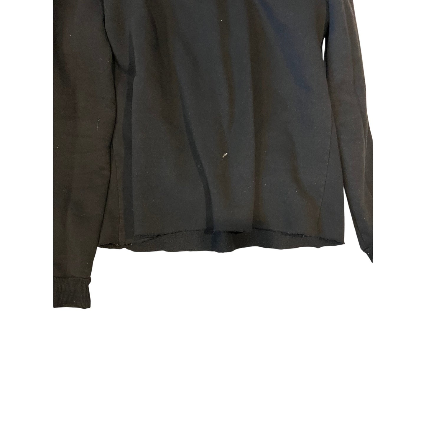 Sudadera Nike con capucha, negra, talla L para hombre (dobladillo cortado/modificado)