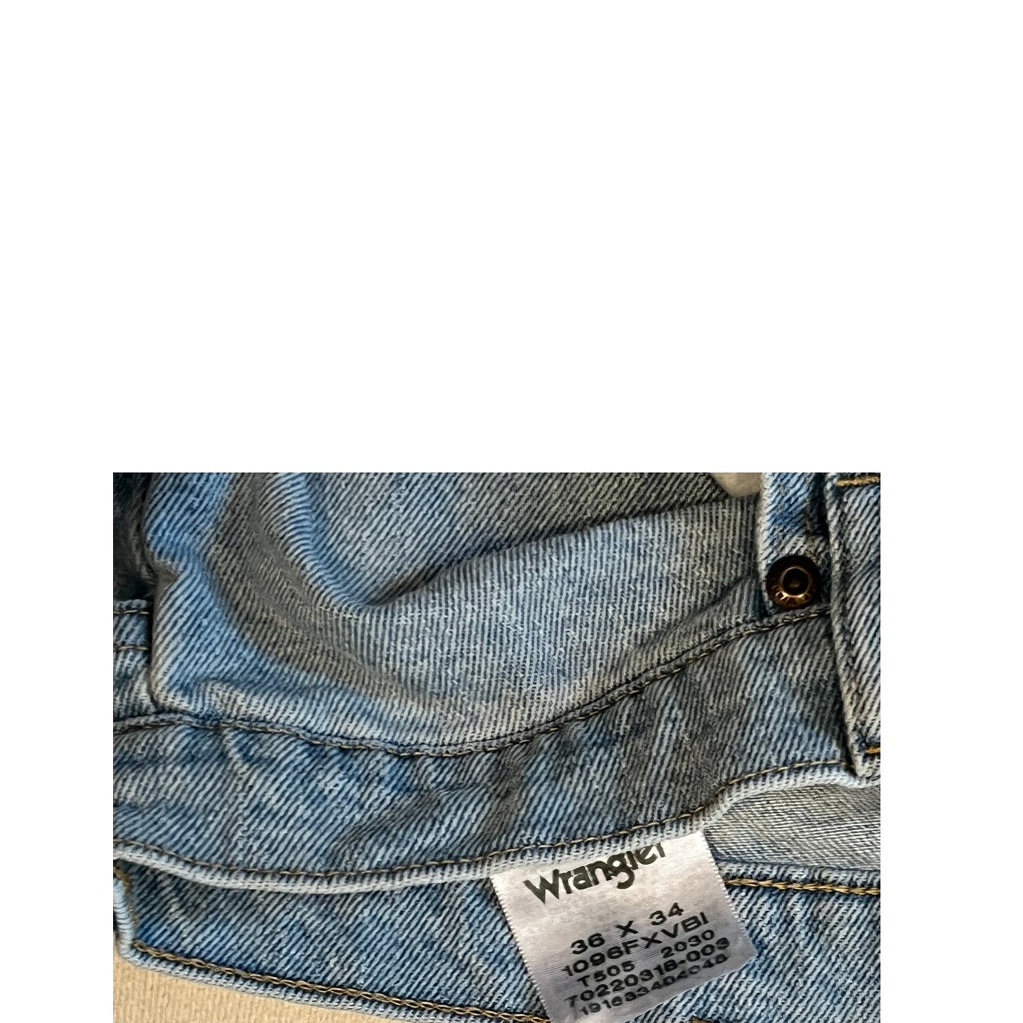 Wrangler Authentics Straight Blue Jeans Mens 36x34
