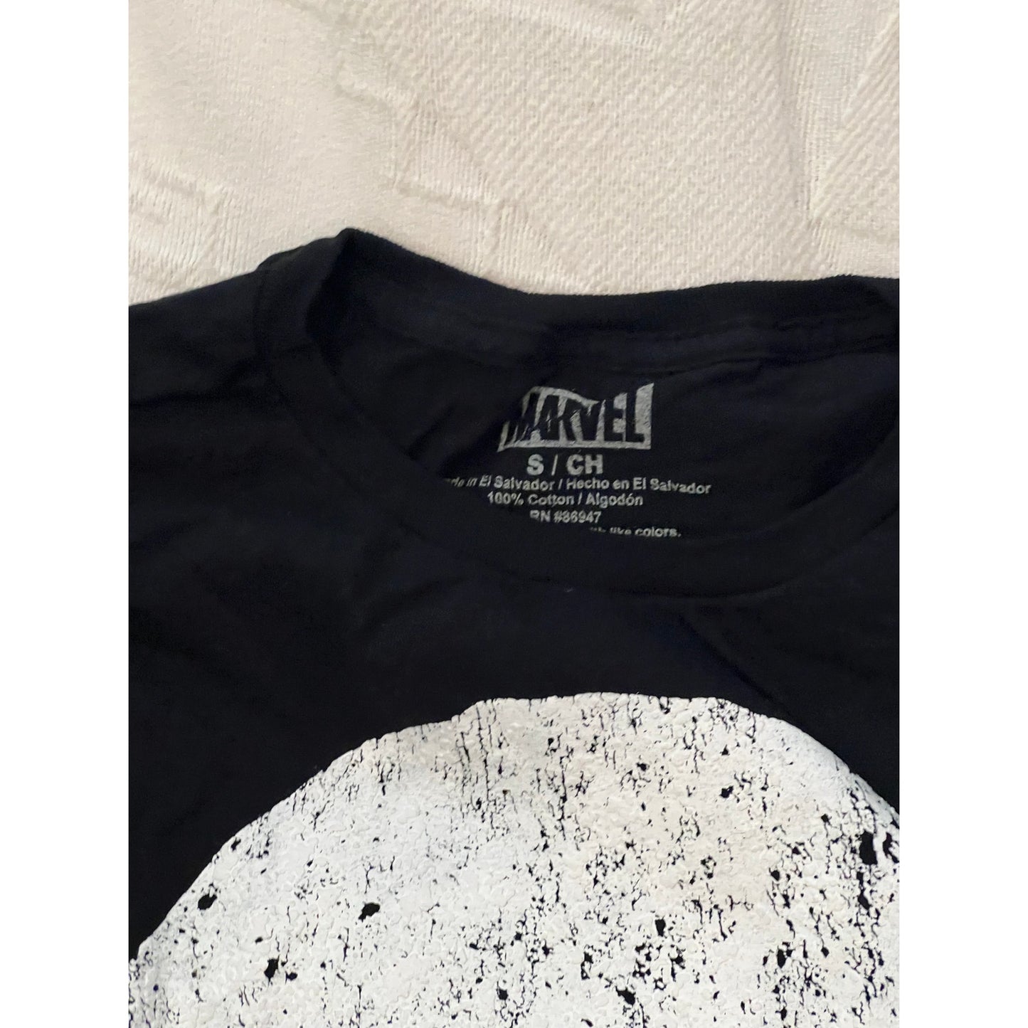 Marvel Punisher Skull Black T-Shirt Mens S