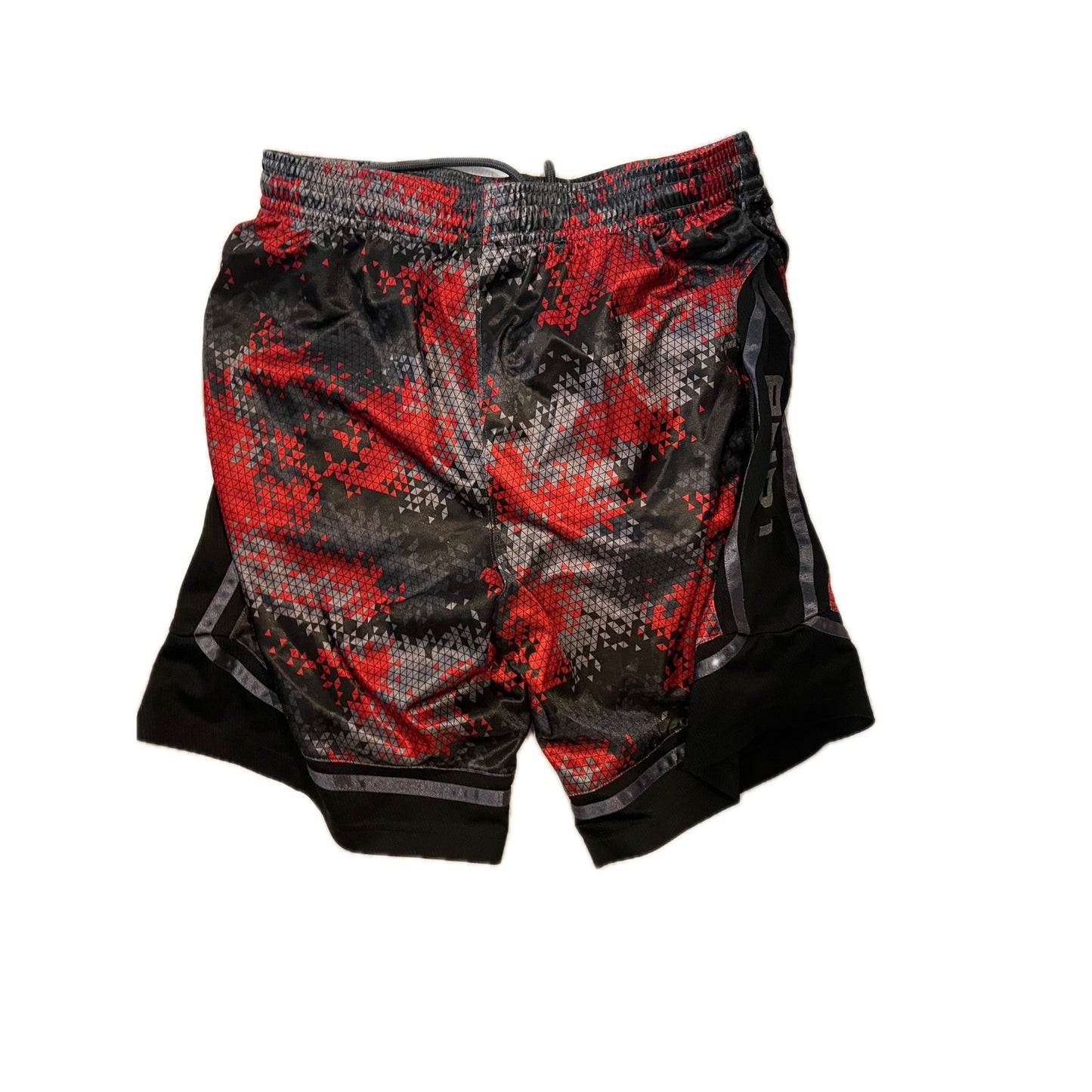 AND1 Red Black Gray Basketball Shorts Mens L