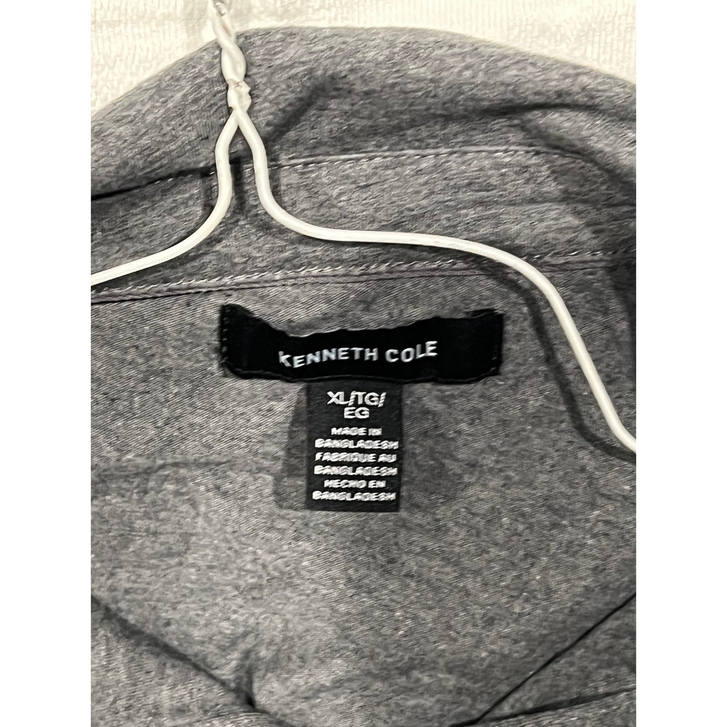 Chemise à manches longues Kenneth Cole avec un quart de bouton, homme, taille XL