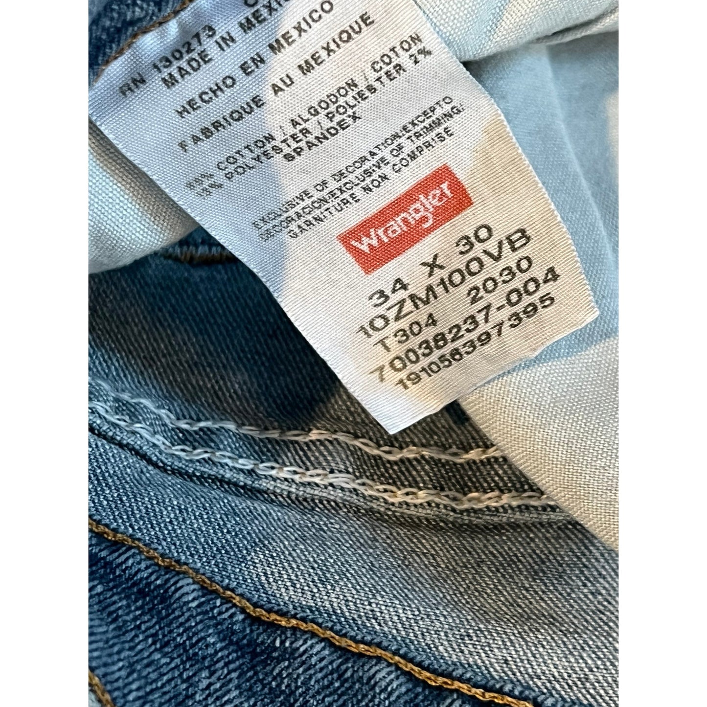 Wrangler Authentics Straight Leg Blue Jeans Mens 34x30