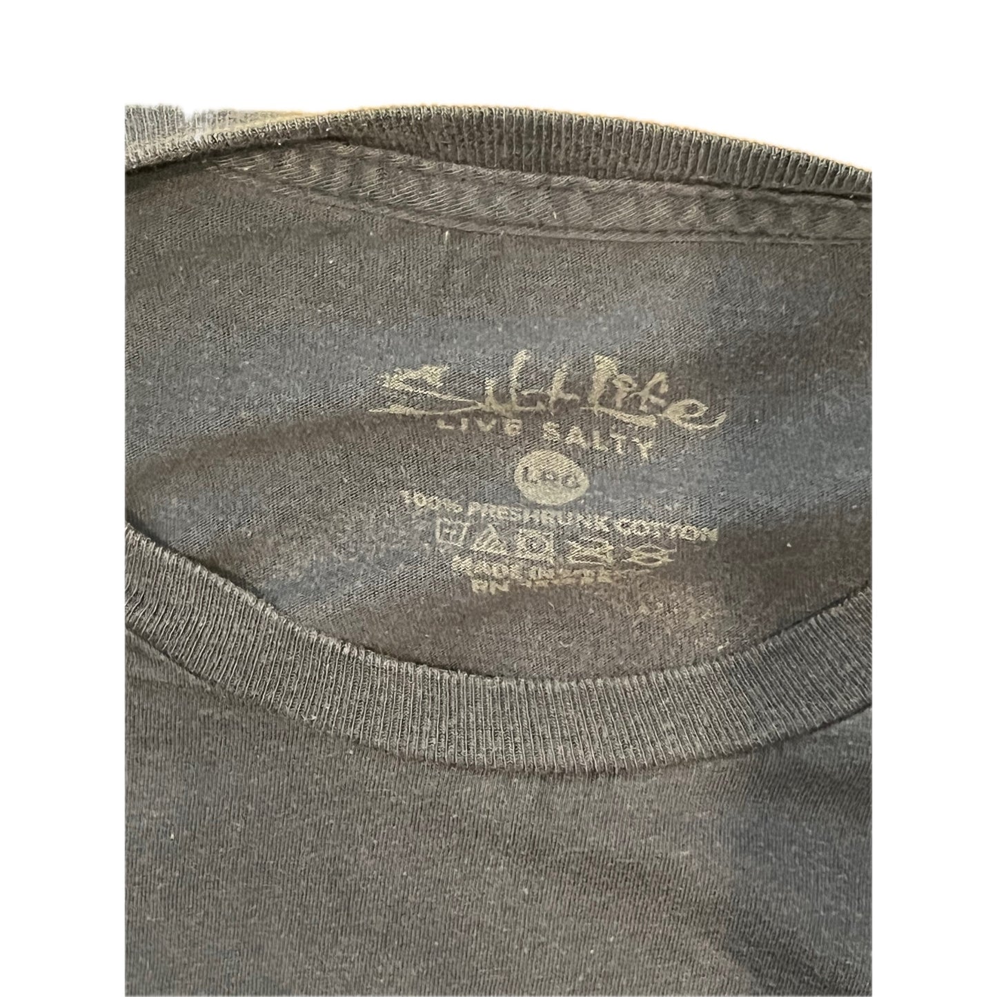 Salty Life Live Salty Black T-Shirt Mens L