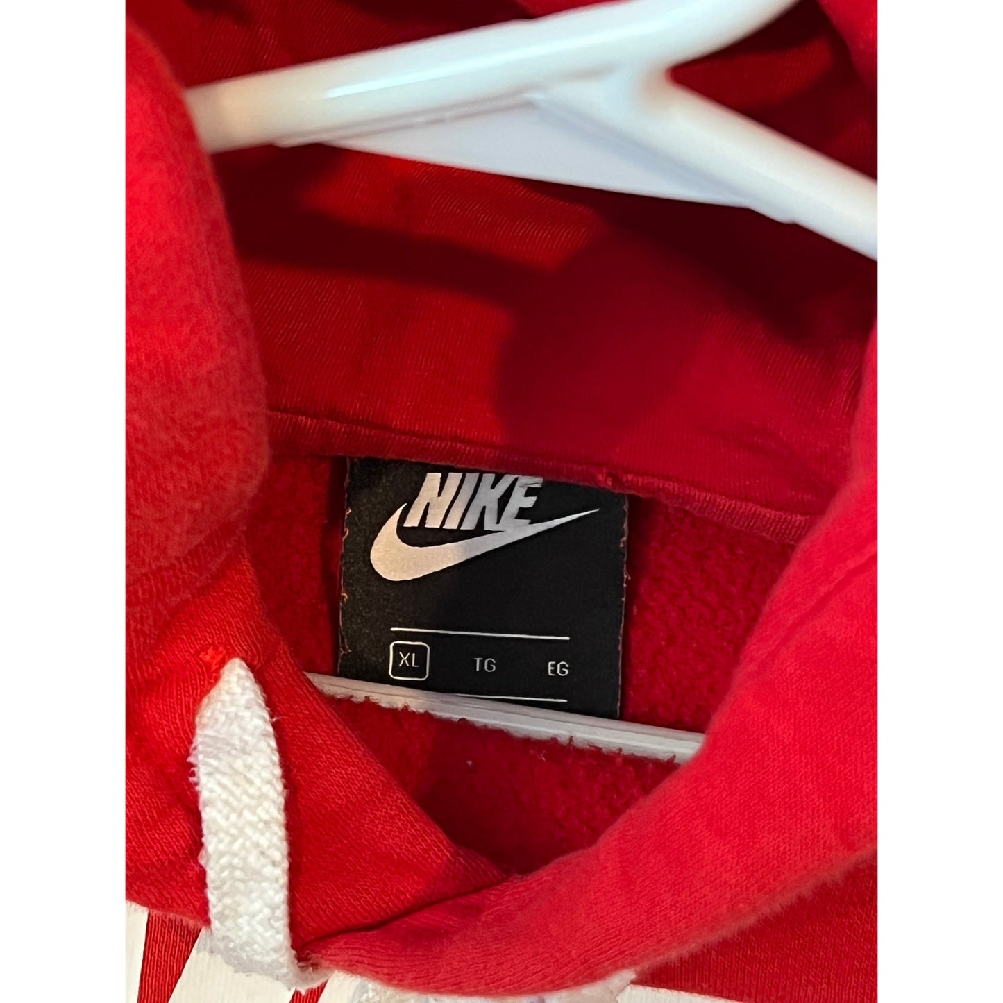 Sudadera con capucha Nike roja para hombre talla XL