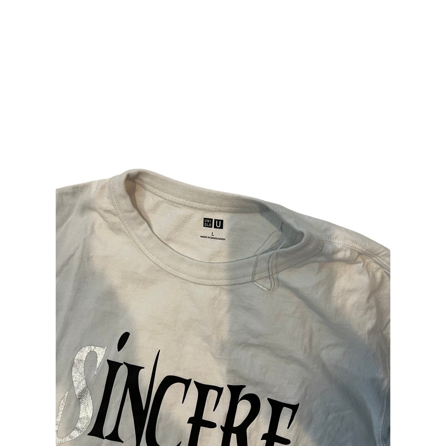 Uniqlo Sincere Thick White T-Shirt Mens L