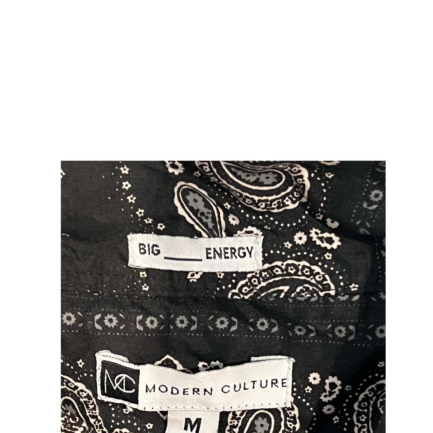 Modern Culture Big ___Energy Short Sleeve Shirt Mens M