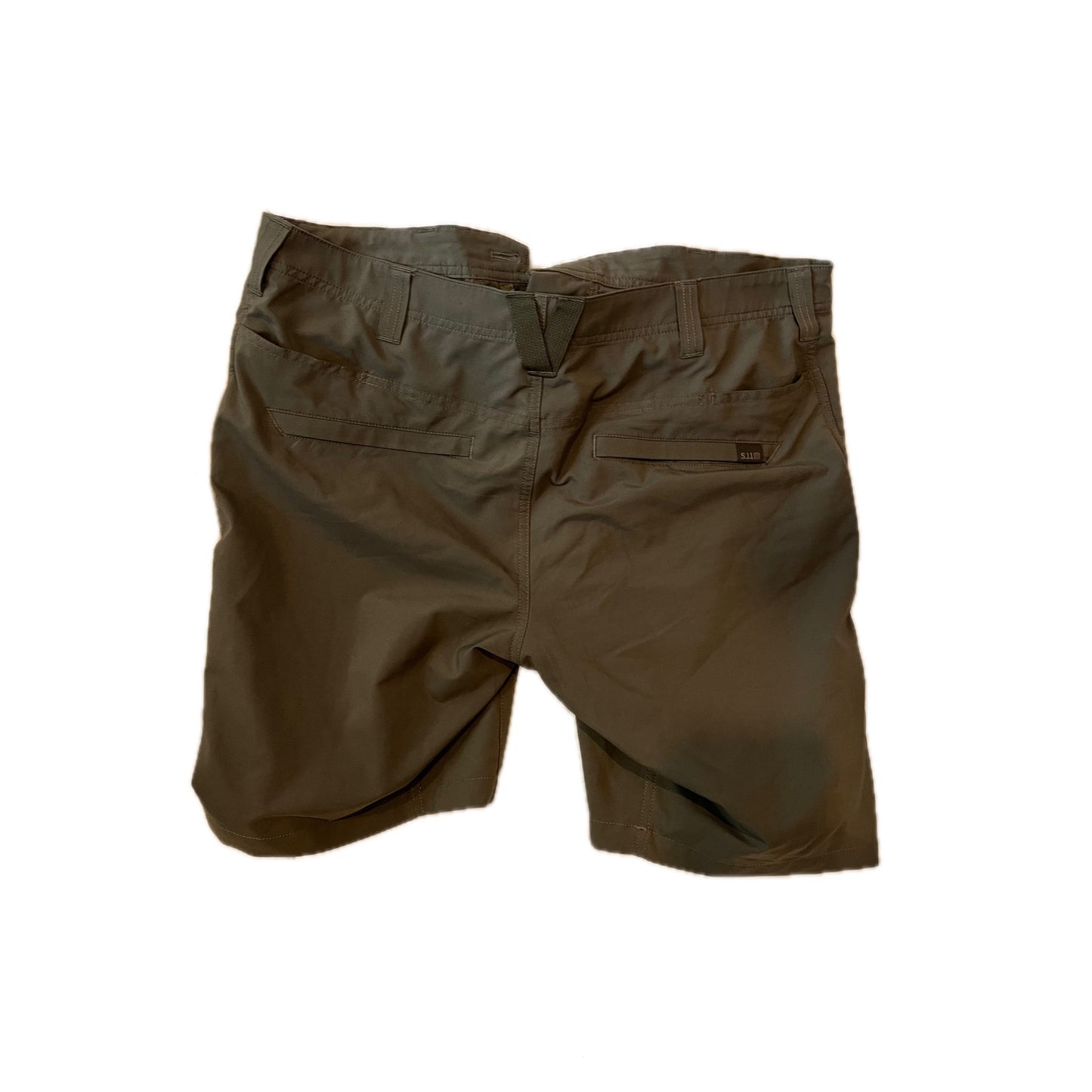 5.11 Khaki Green Flat Front Chino Shorts Mens 36x8