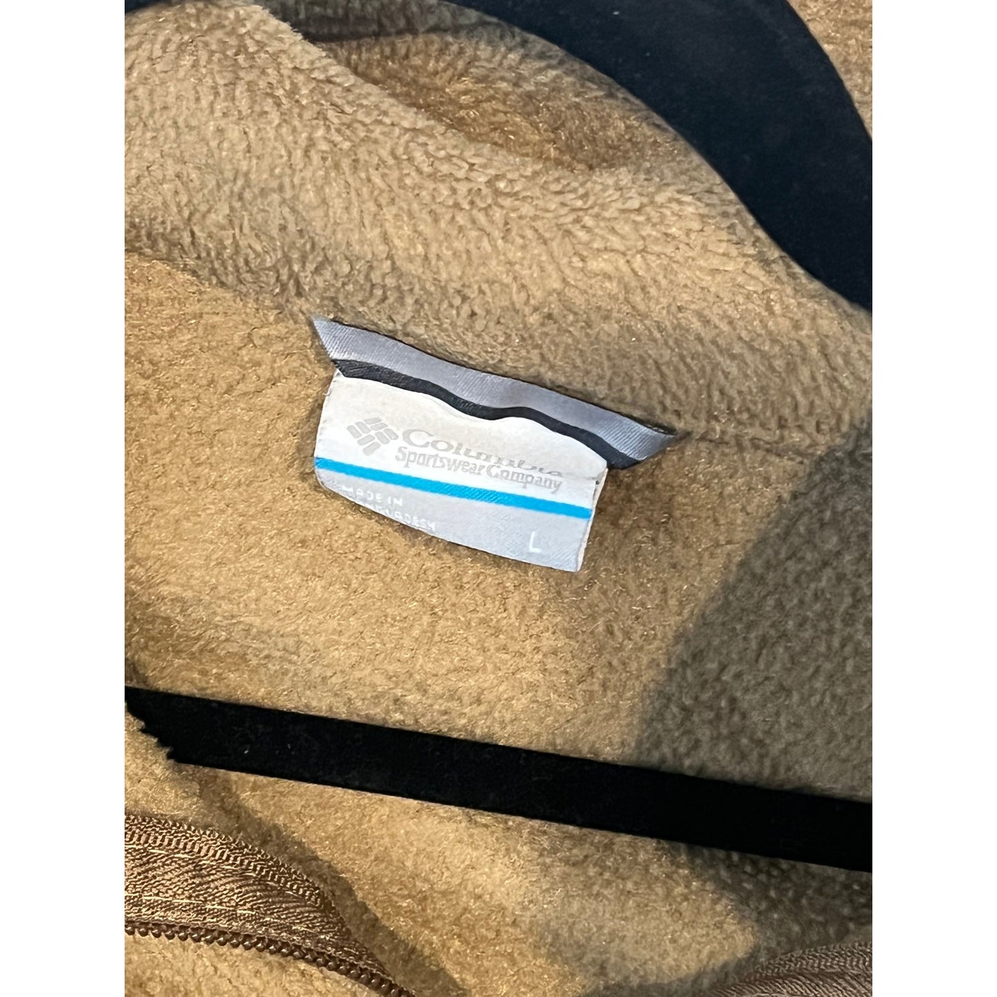 Columbia ZIp Up Beige Fleece Mens L